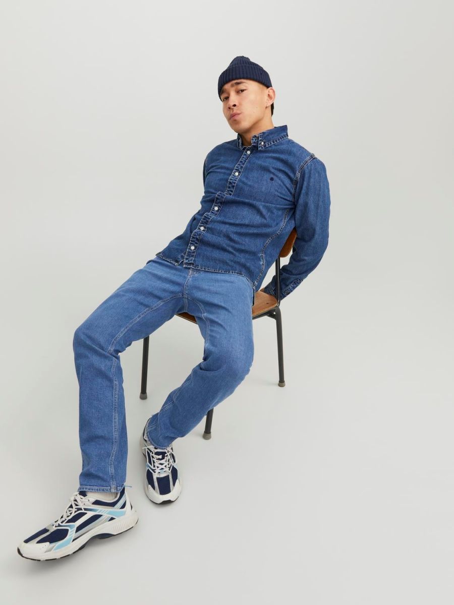 JEANS Uomo JACK&JONES 12242320 MIKE BLUE DENIM
