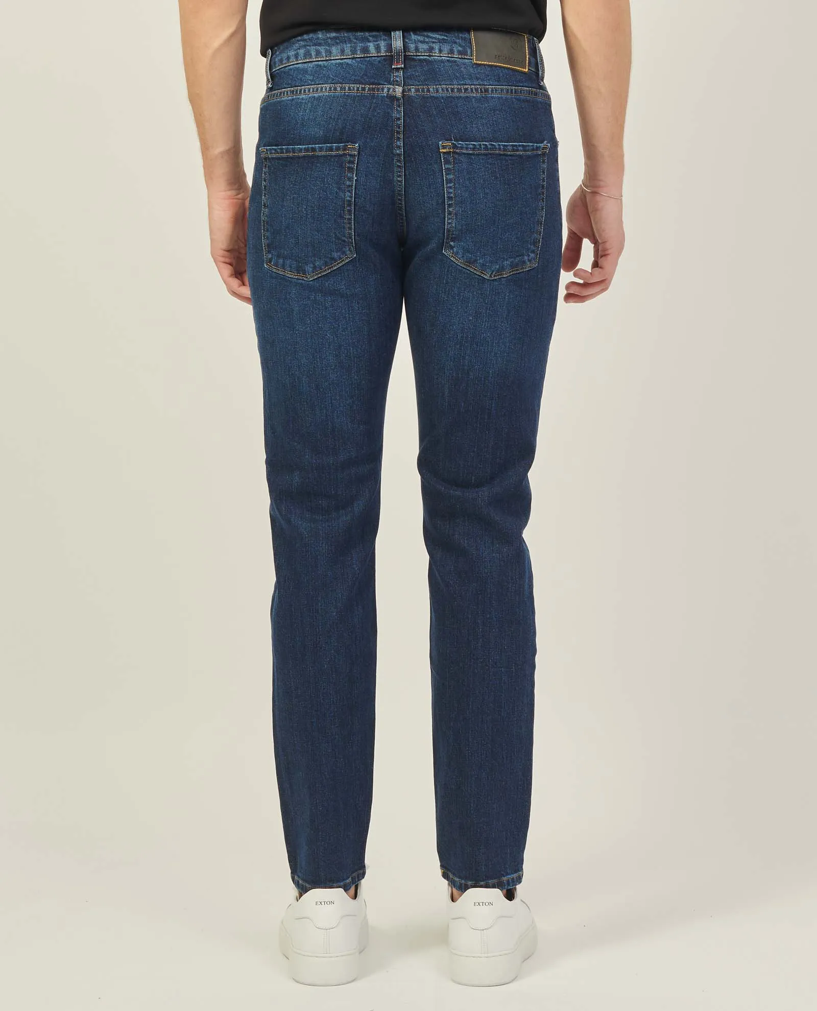 Jeans uomo SetteMezzo a 5 tasche in lavaggio scuro