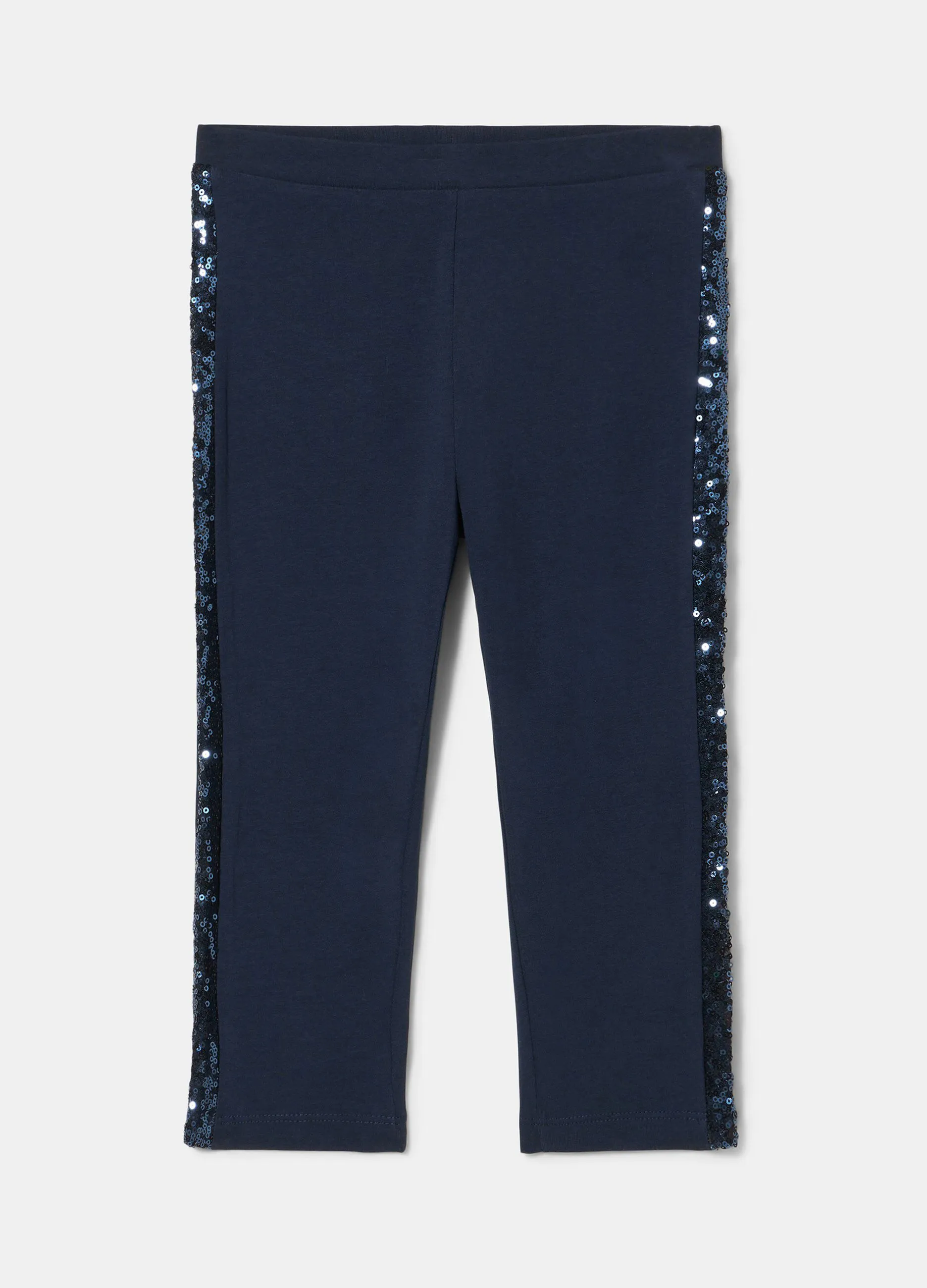 Leggings capri con paillettes bambina