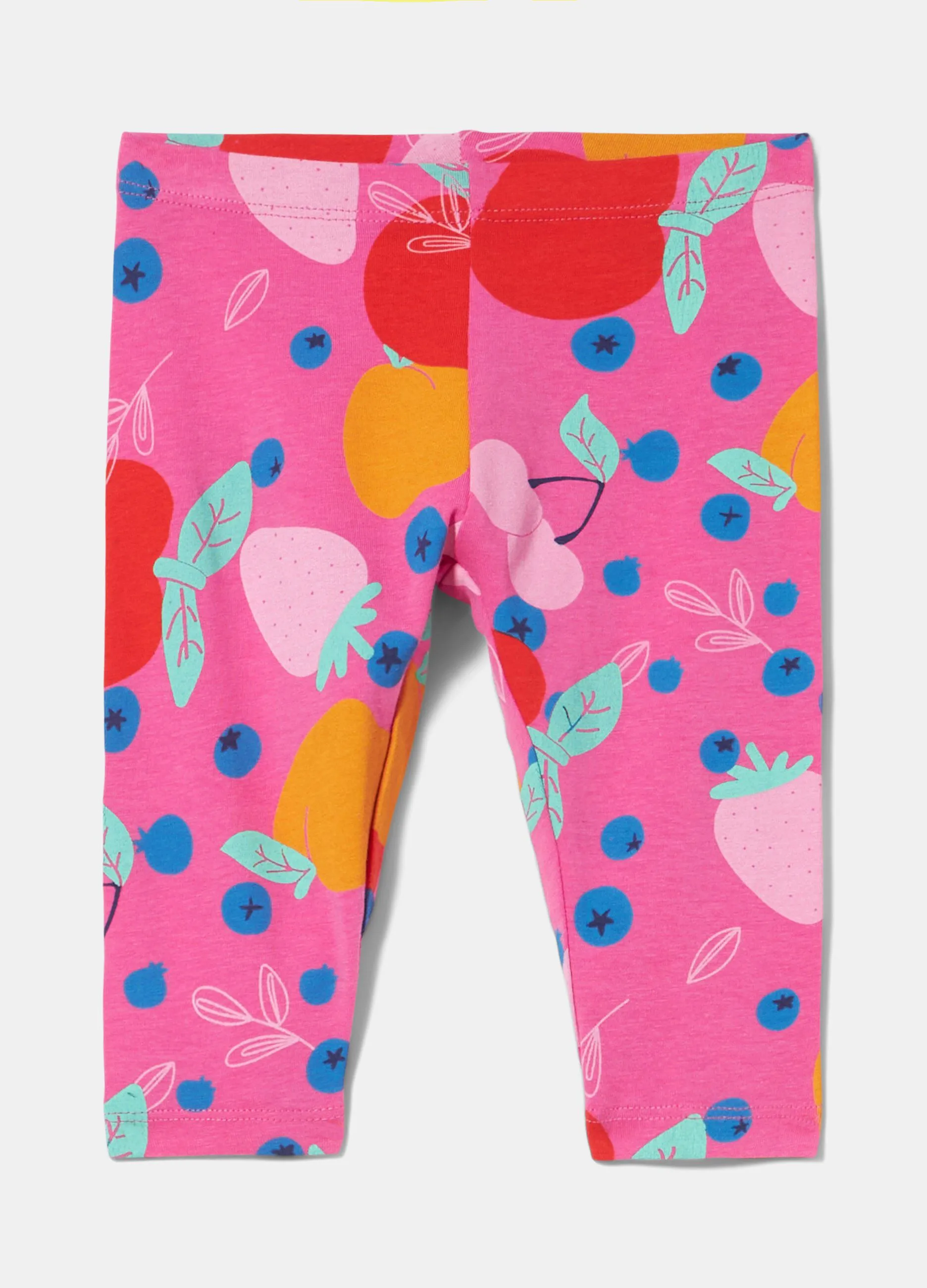 Leggings capri in cotone elasticizzato neonata