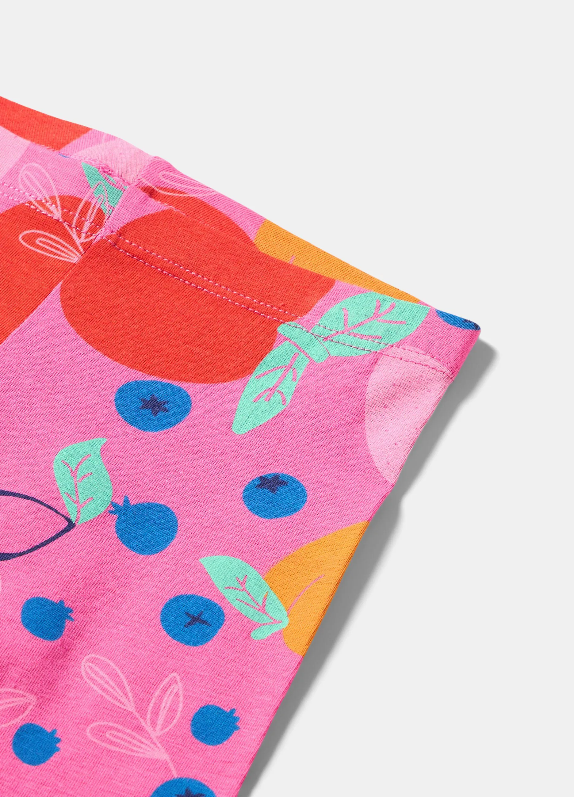 Leggings capri in cotone elasticizzato neonata