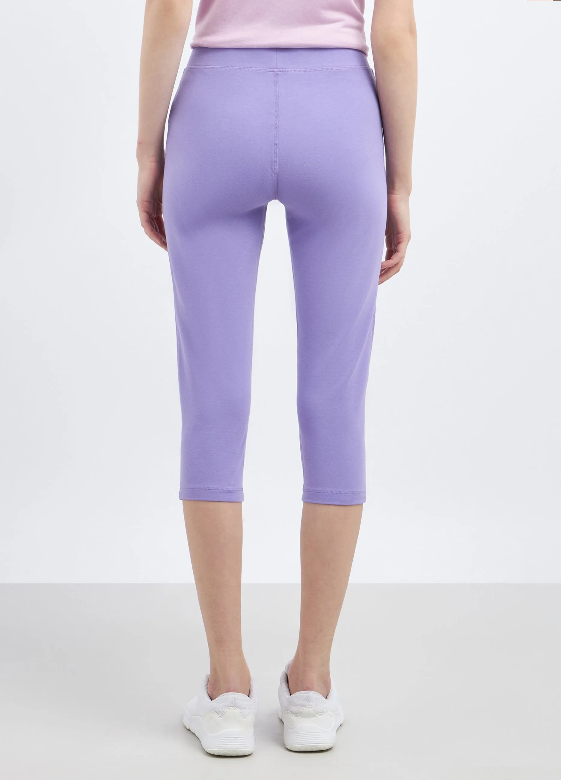 Leggings capri in cotone stretch donna
