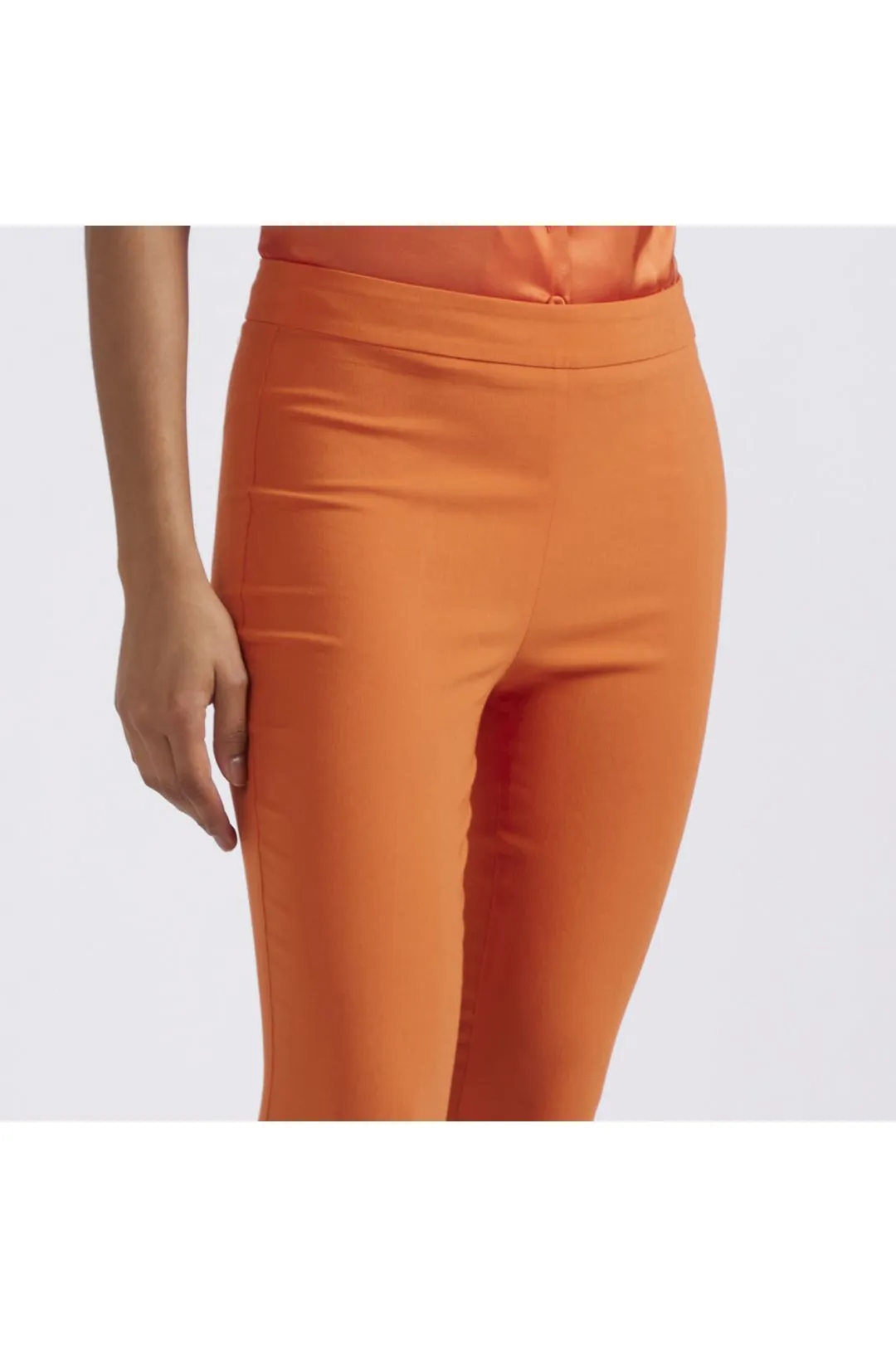 leggings in tessuto superstretch arancio