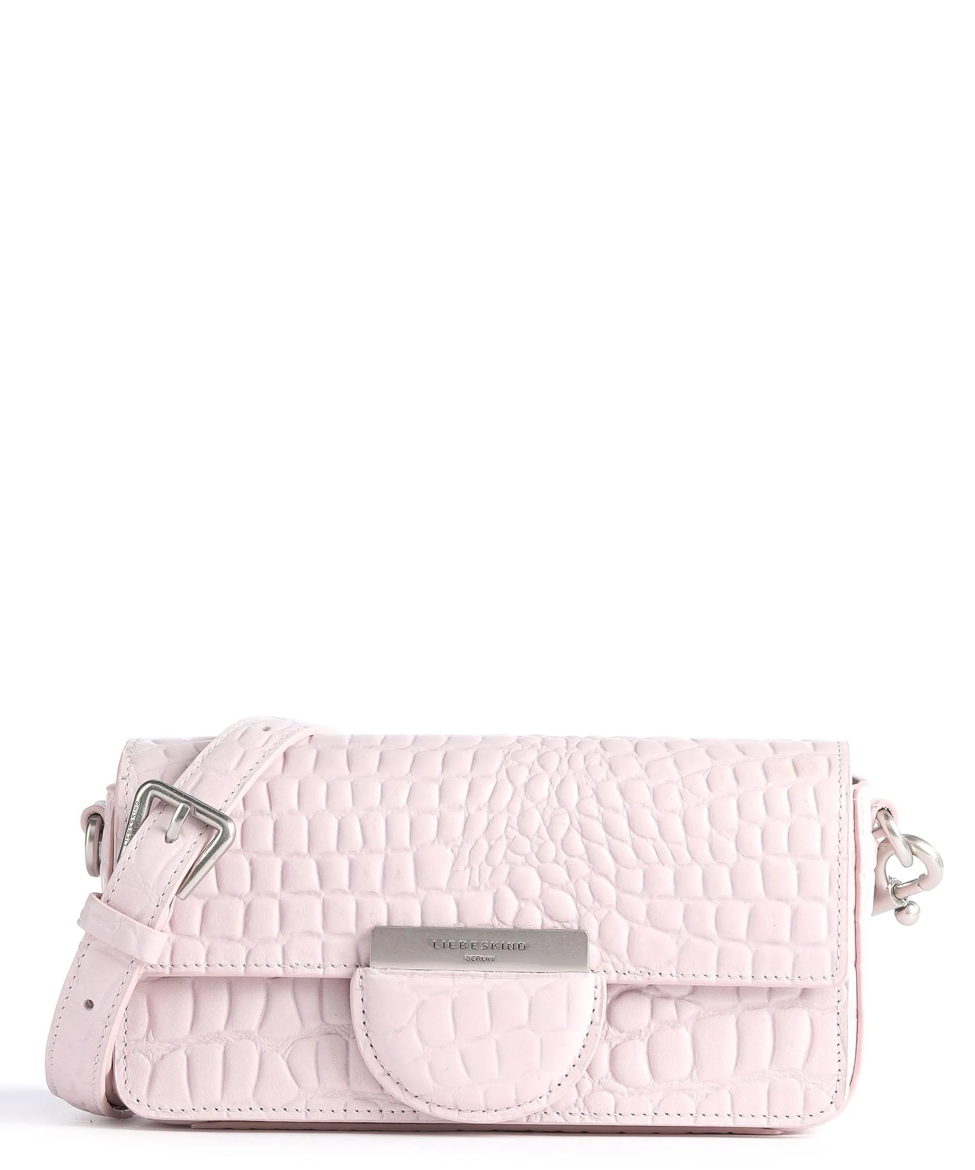  Liebeskind Pam Croco XS Borsa a tracolla pelle in rilievo rosa  