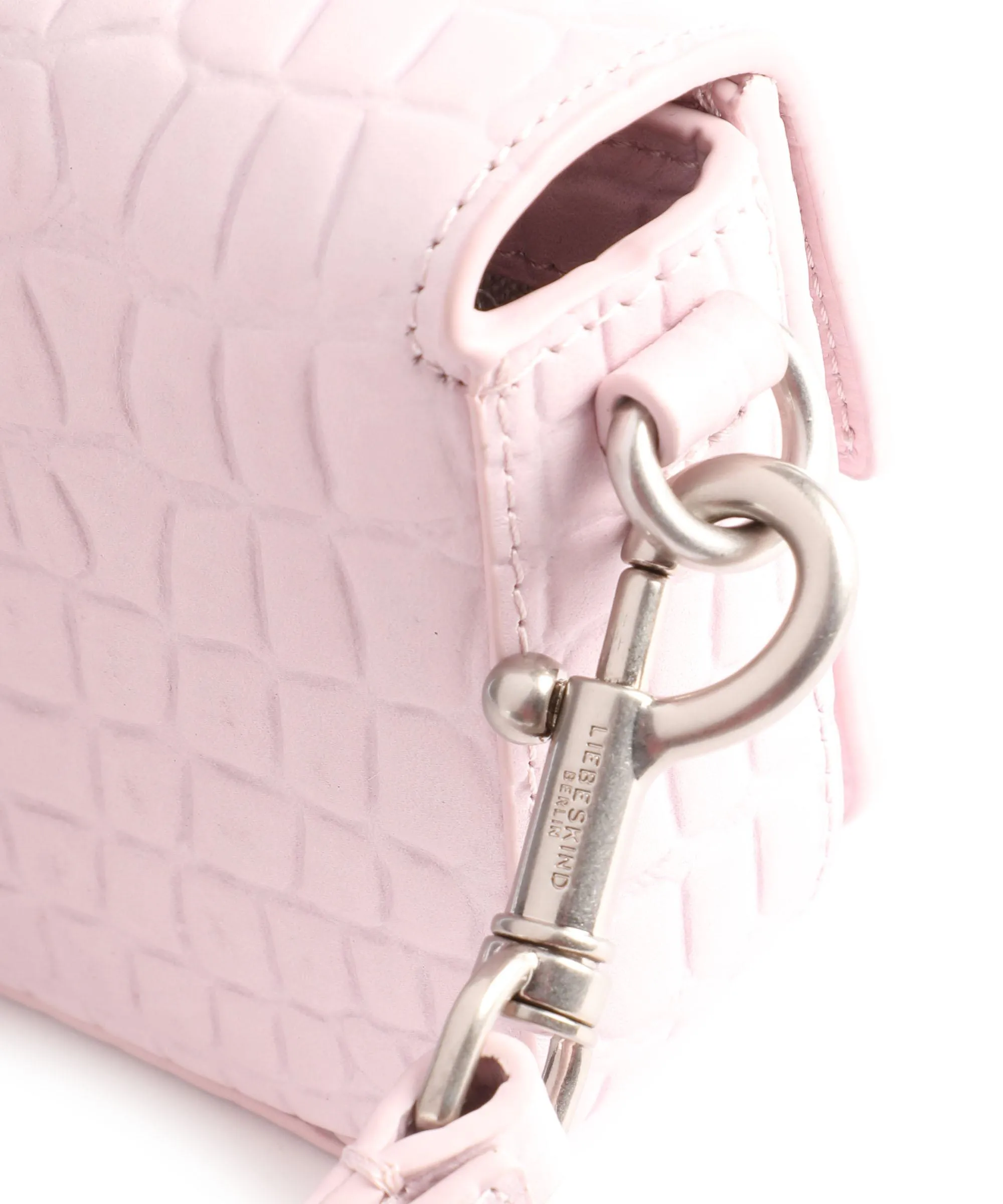  Liebeskind Pam Croco XS Borsa a tracolla pelle in rilievo rosa  