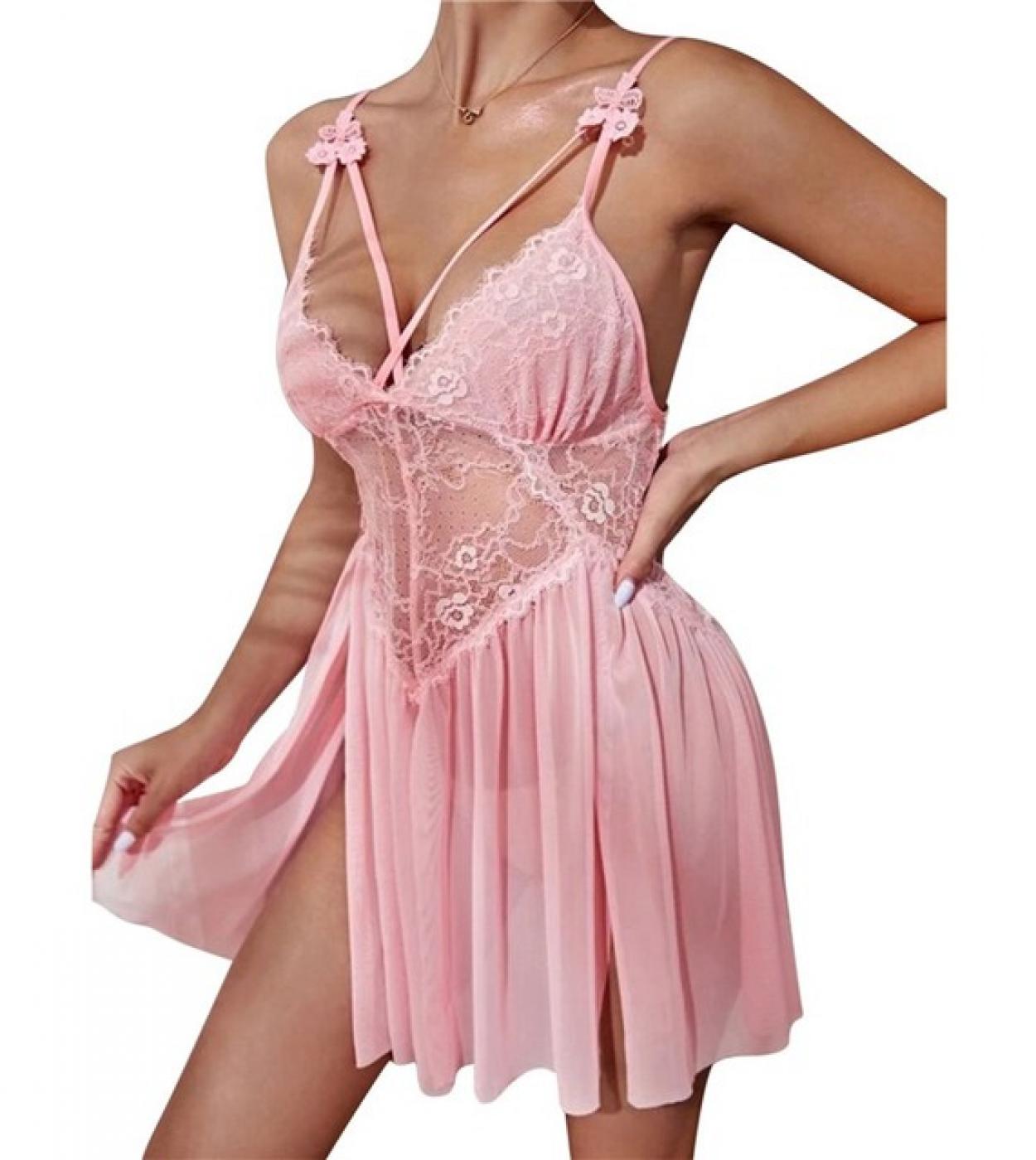 Lingerie trasparente Intimo donna Abito da notte Lenceria Sensual Mujer Moda Intimo di pizzo Prospettiva Pigiama Ex