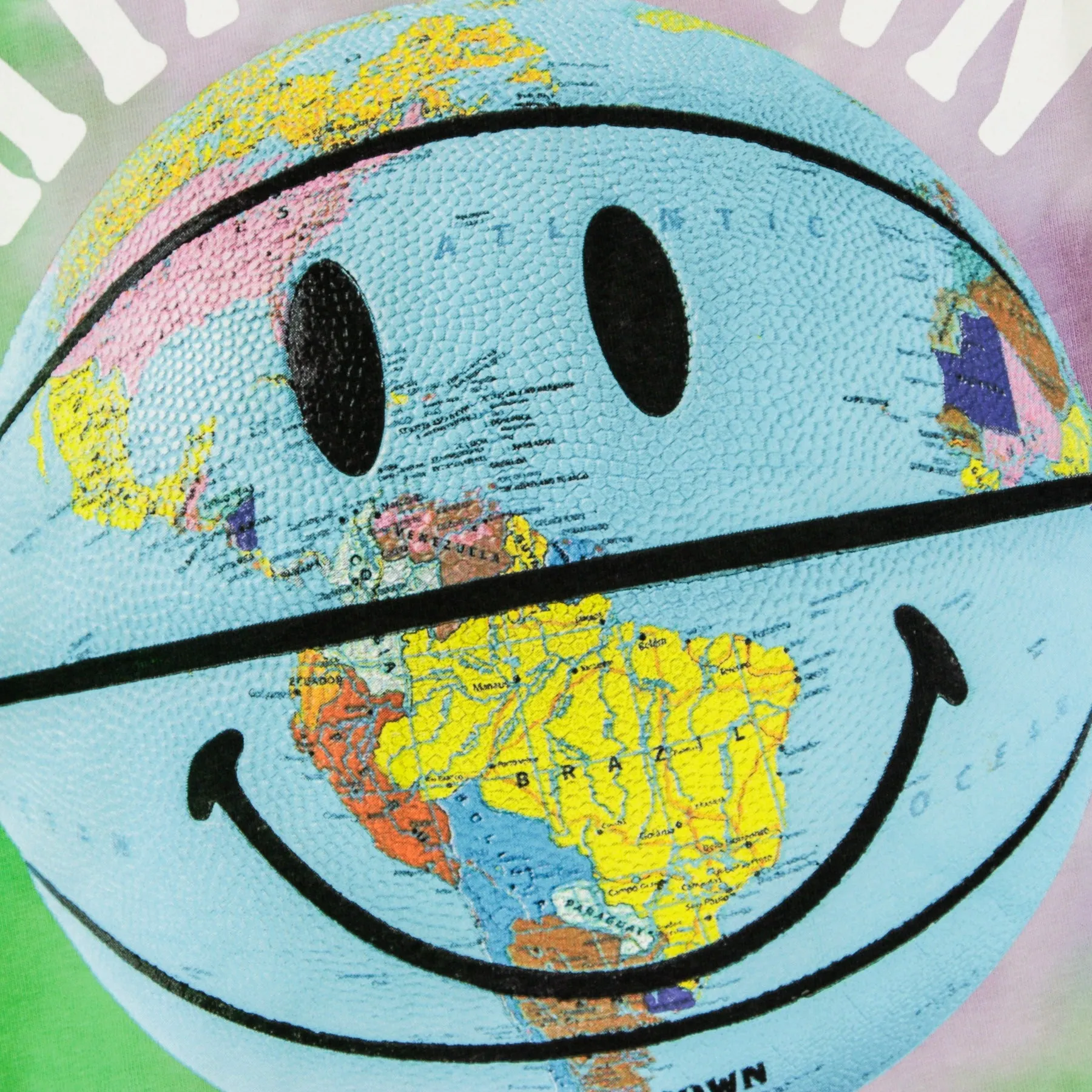 Maglietta Uomo Smiley Globe Ball Tie Dye