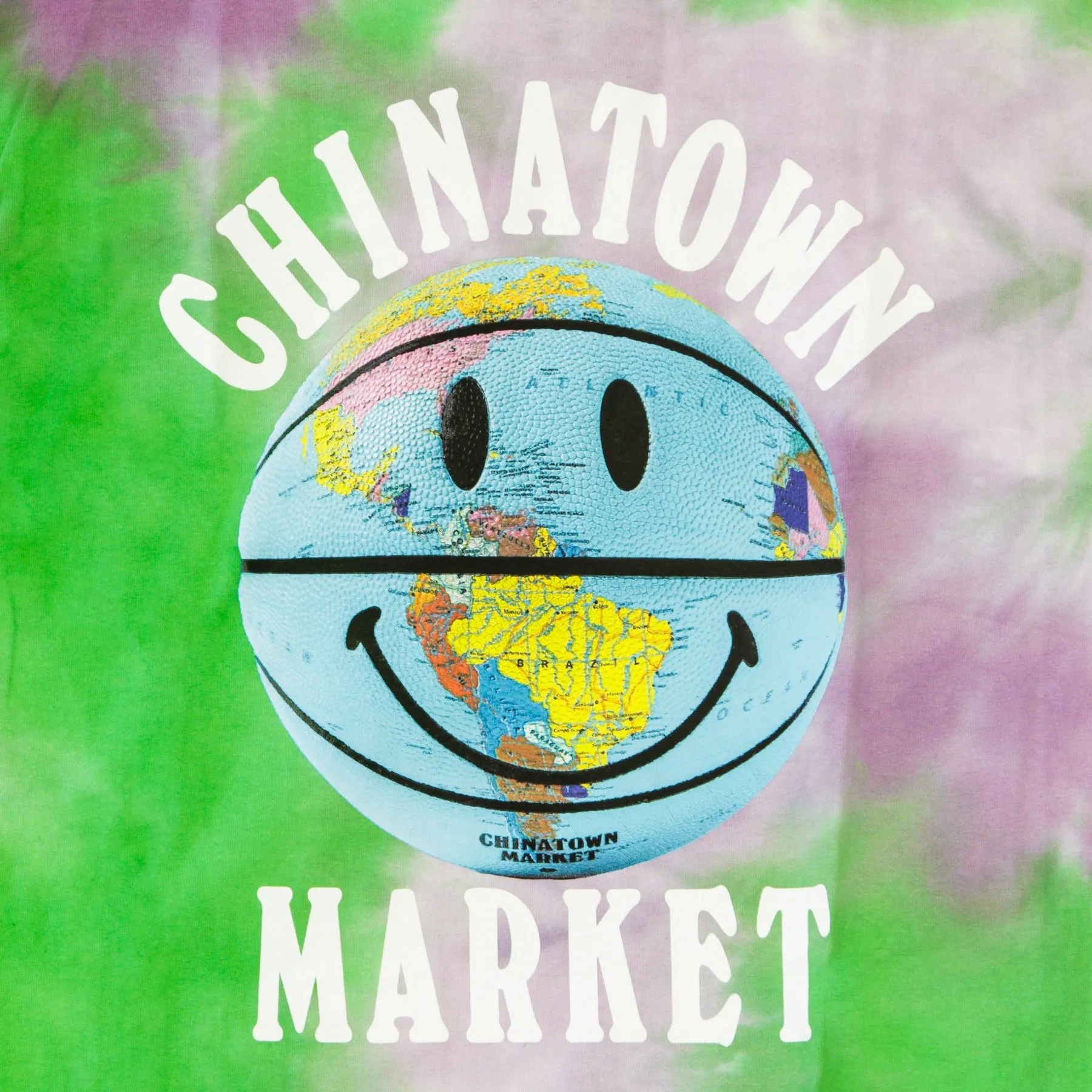 Maglietta Uomo Smiley Globe Ball Tie Dye