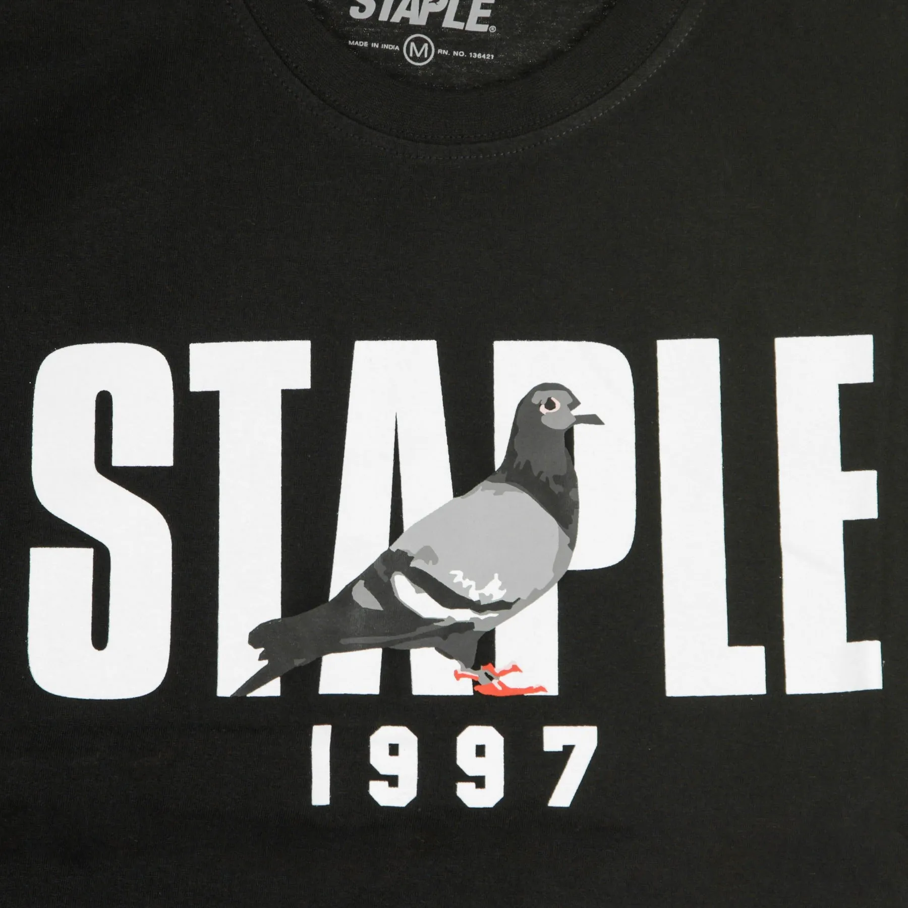 Maglietta Uomo Staple 1997 Logo Tee Black