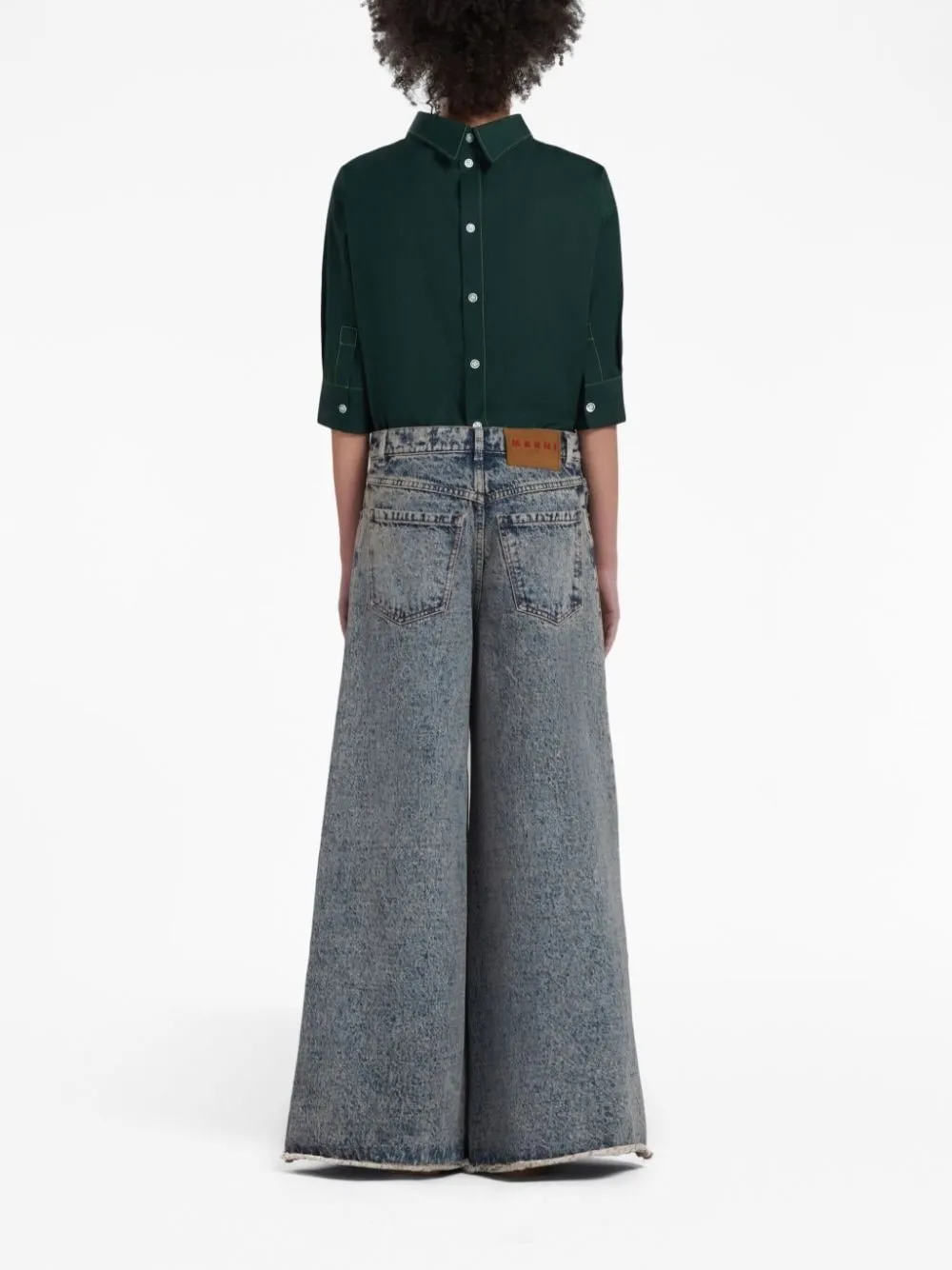   Marni  Denim a gamba ampia  