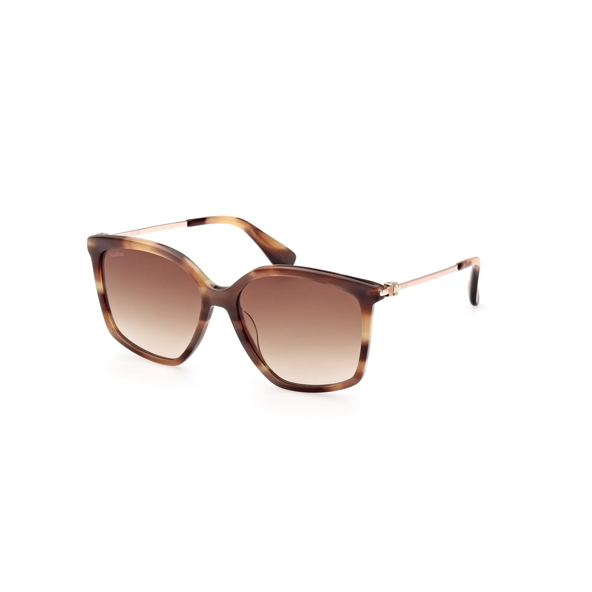   Max Mara MM 0055 JEWEL3 - 48F Marrone Scuro Lucido | Occhiale Da Sole Donna 