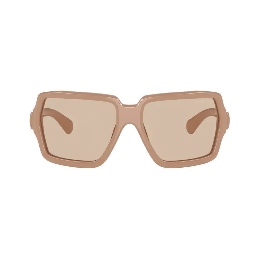 Miu Miu - Occhiali Miu Miu Logo - Maschera - Cammeo Marrone - Occhiali da Sole - Miu Miu Eyewear