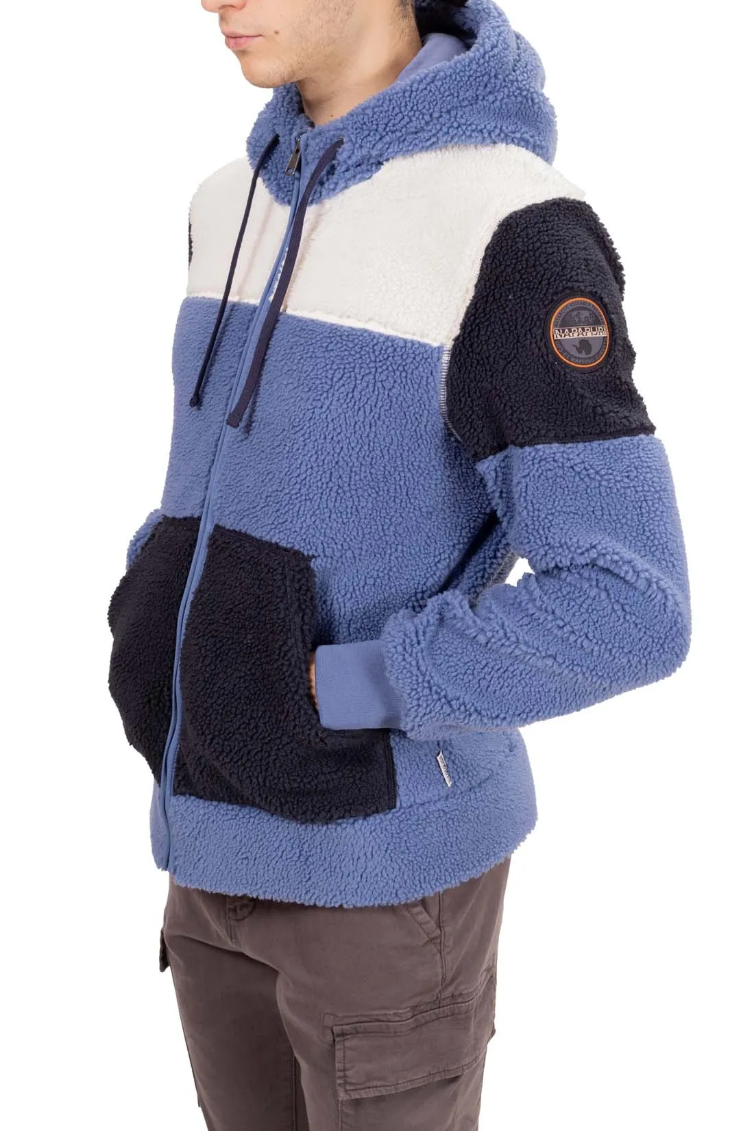 NAPAPIJRI Felpa uomo Taralga colorblock in pile 