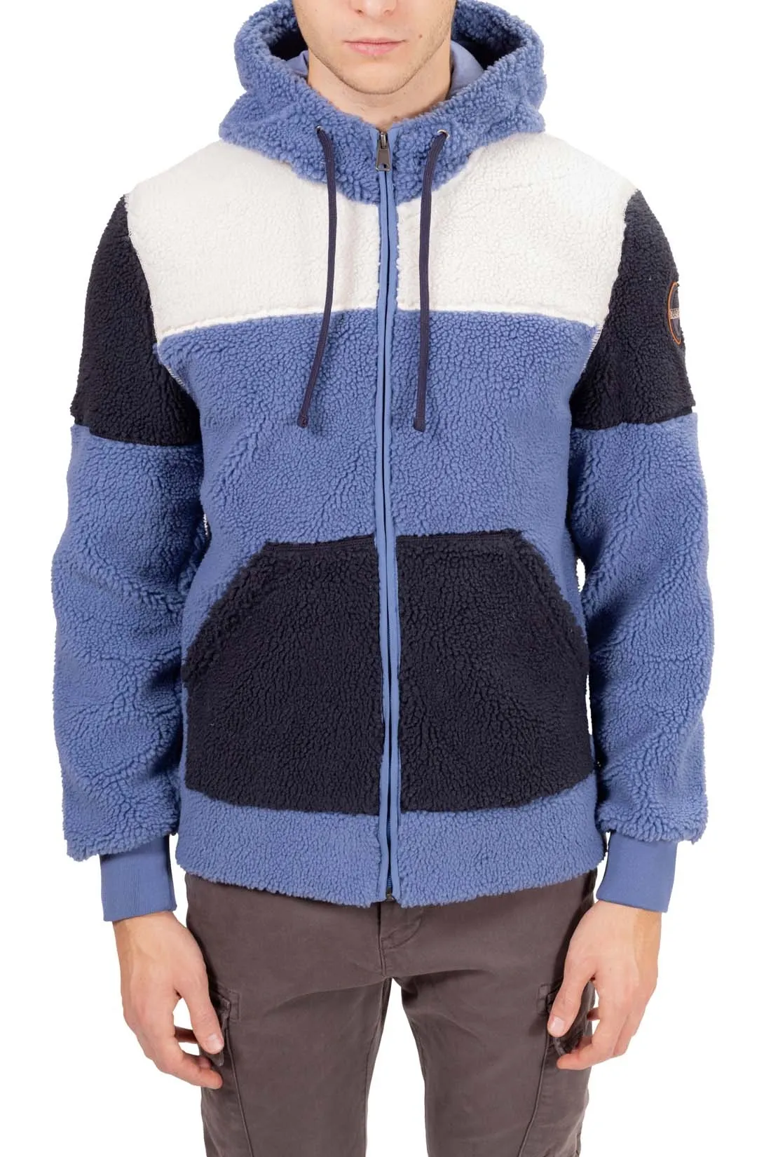 NAPAPIJRI Felpa uomo Taralga colorblock in pile 