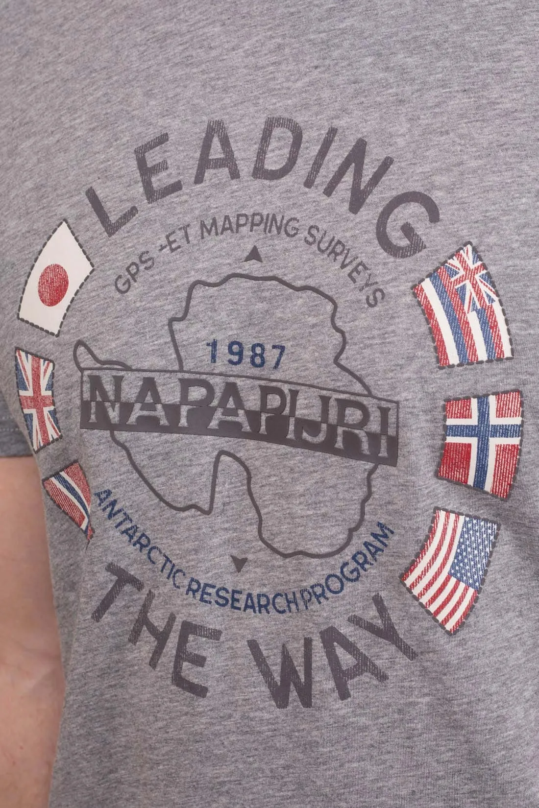 NAPAPIJRI T-shirt uomo con stampa circolare 