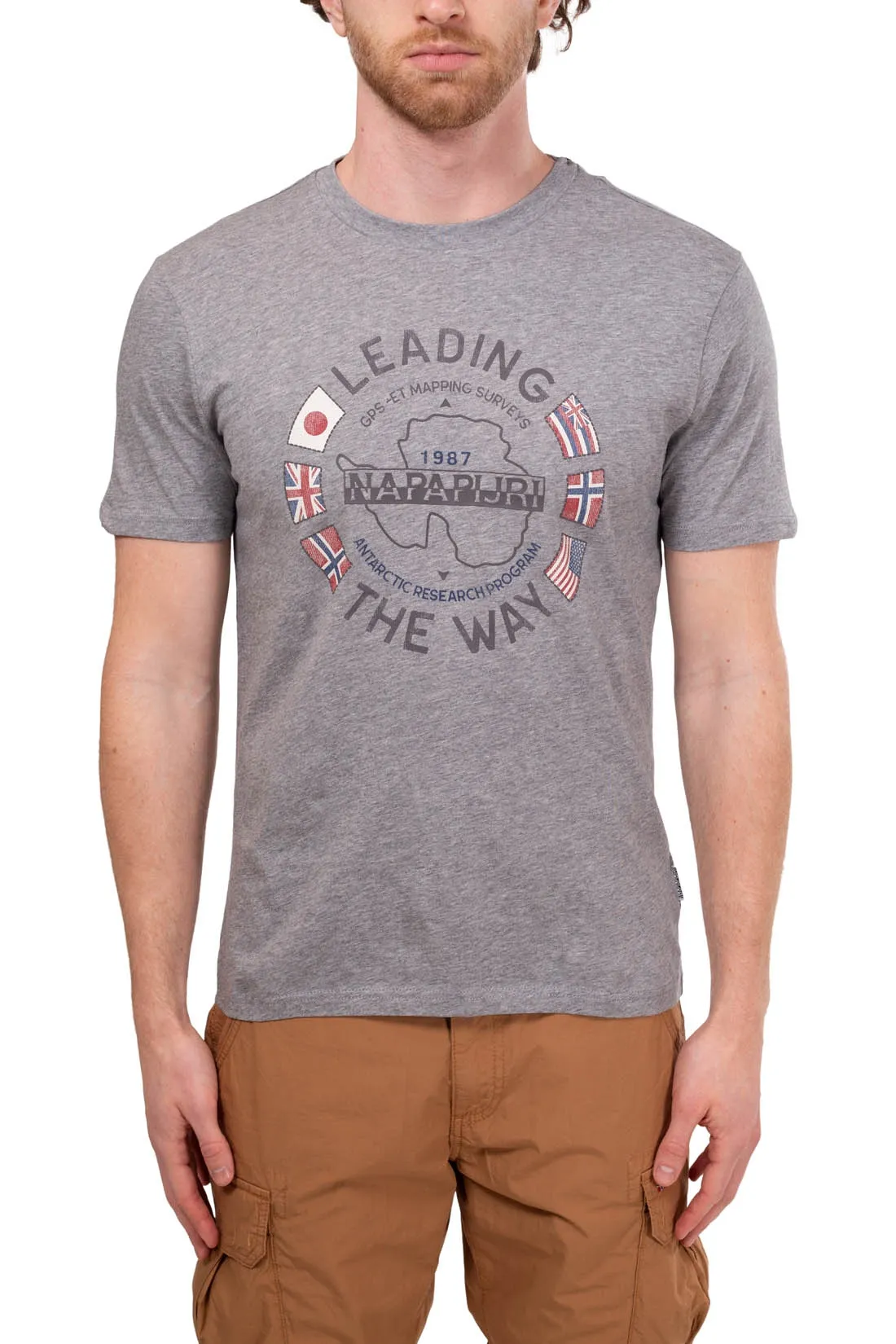 NAPAPIJRI T-shirt uomo con stampa circolare 