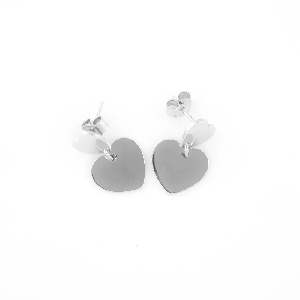 Orecchini con cuori pendenti in Argento 925