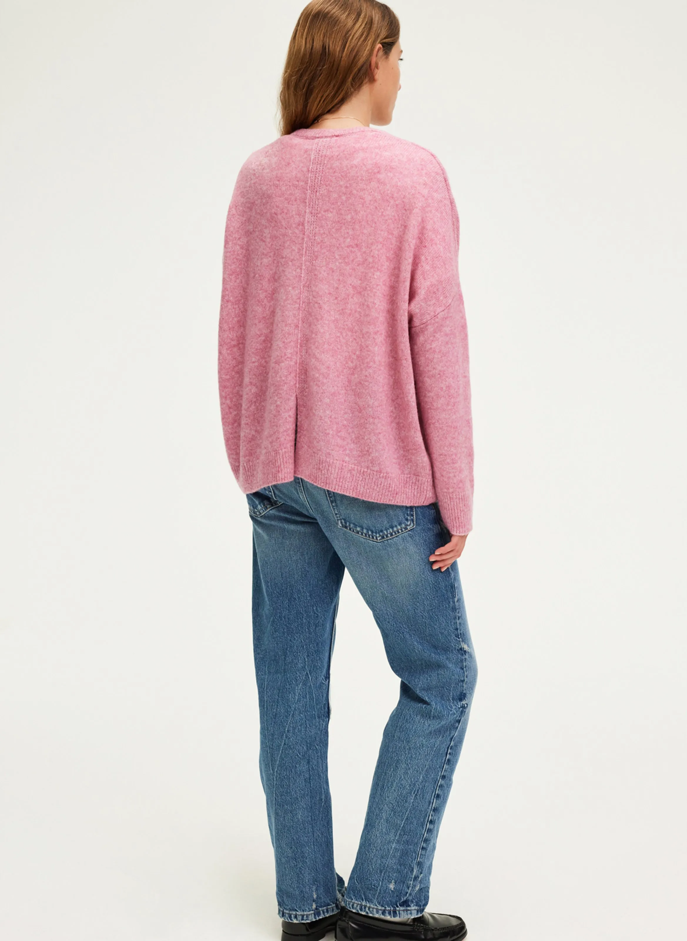  PABLO   JOURNA - Maglione collo a V in lana | Rosa