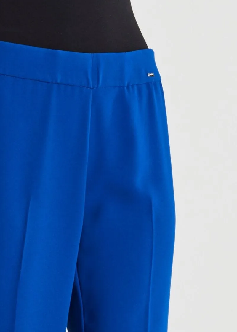 Pantalone cropped in tessuto fluido
