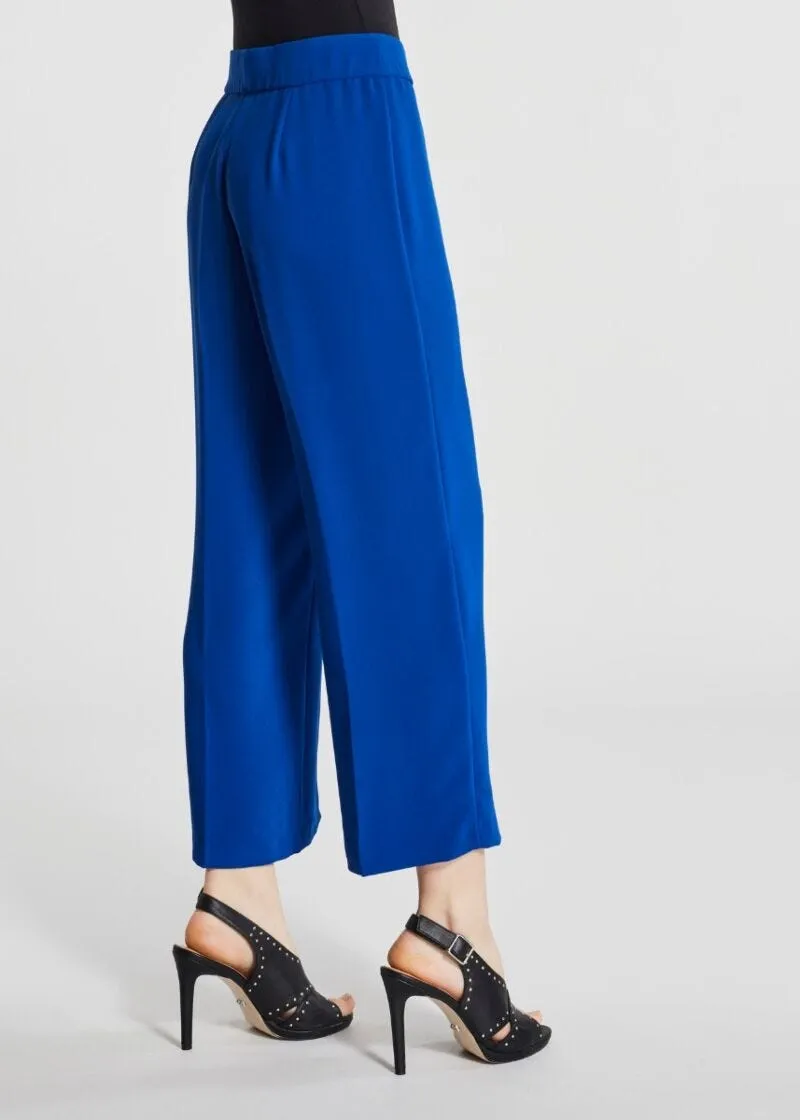 Pantalone cropped in tessuto fluido