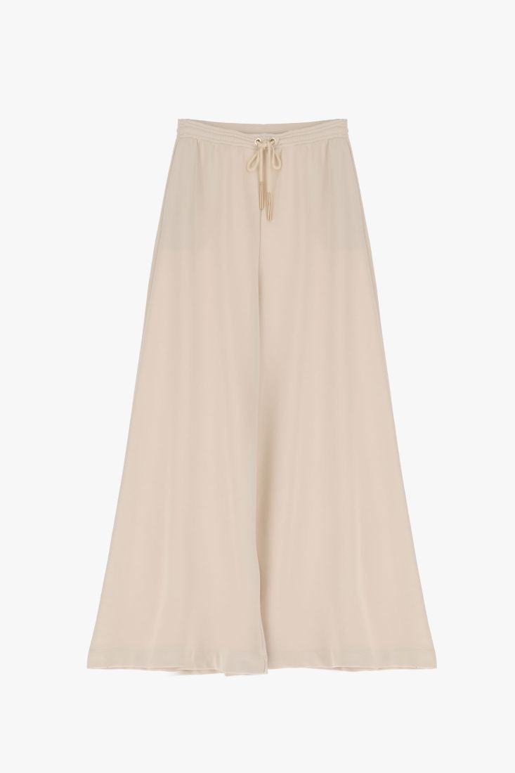 Pantaloni a palazzo monocolour con coulisse