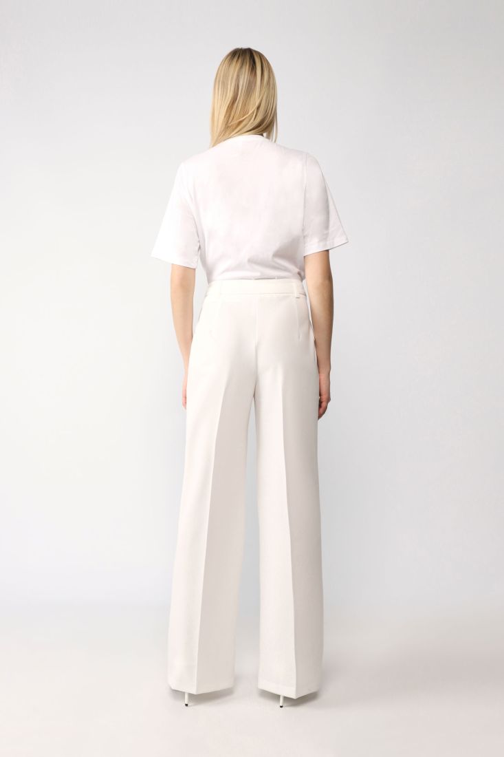 Pantaloni a palazzo monocolour con pinces
