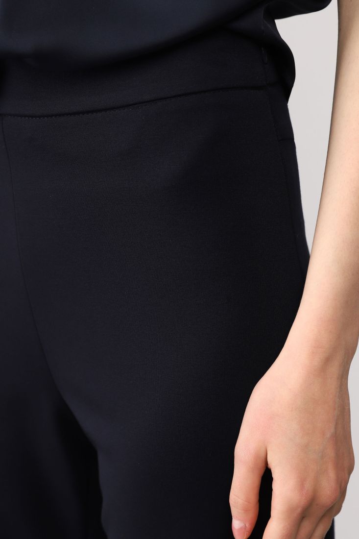 Pantaloni a palazzo monocolour con vita alta e fascia