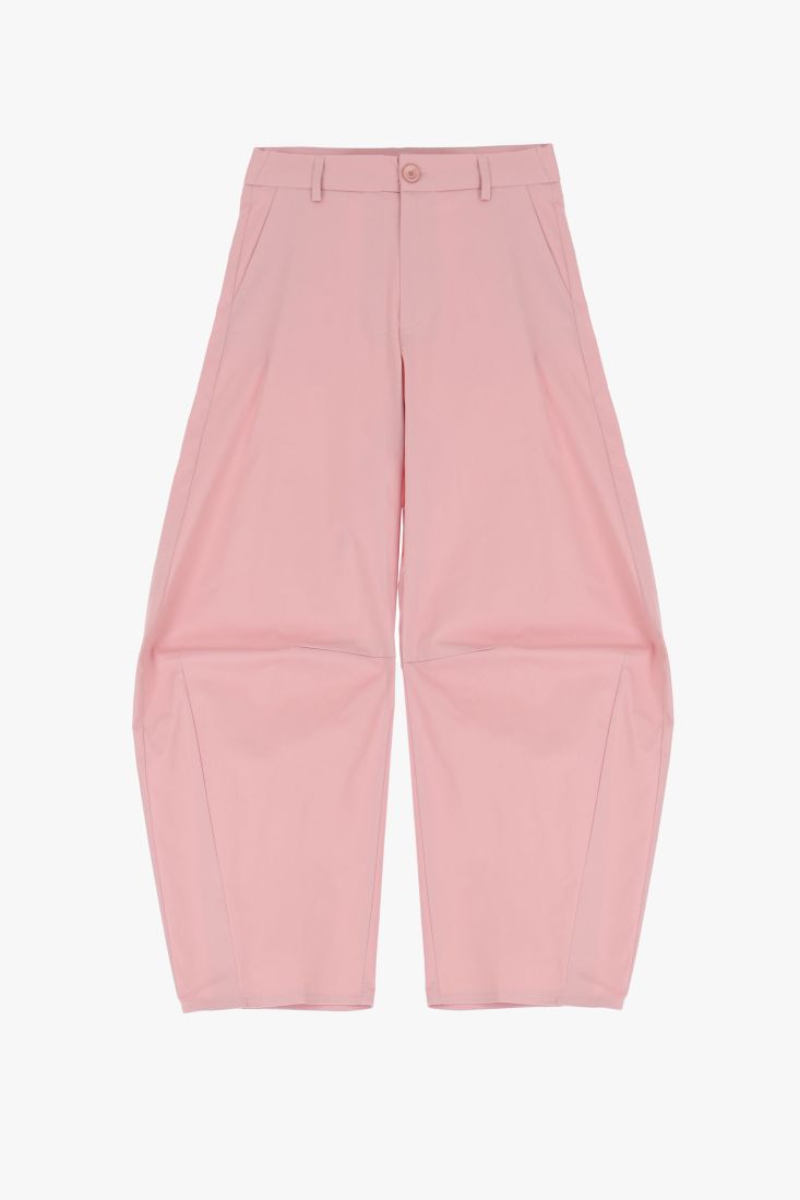 Pantaloni balloon con tasche verticali e cuciture dettaglio
