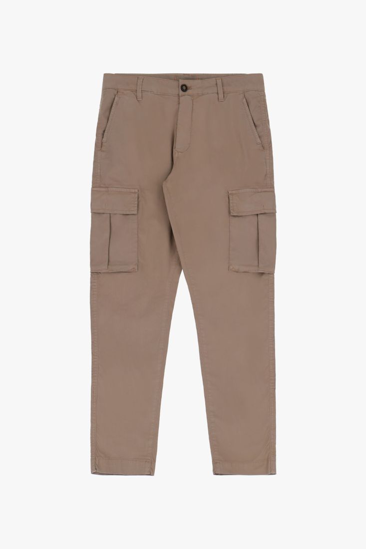 Pantaloni cargo monocolour con tasche verticali