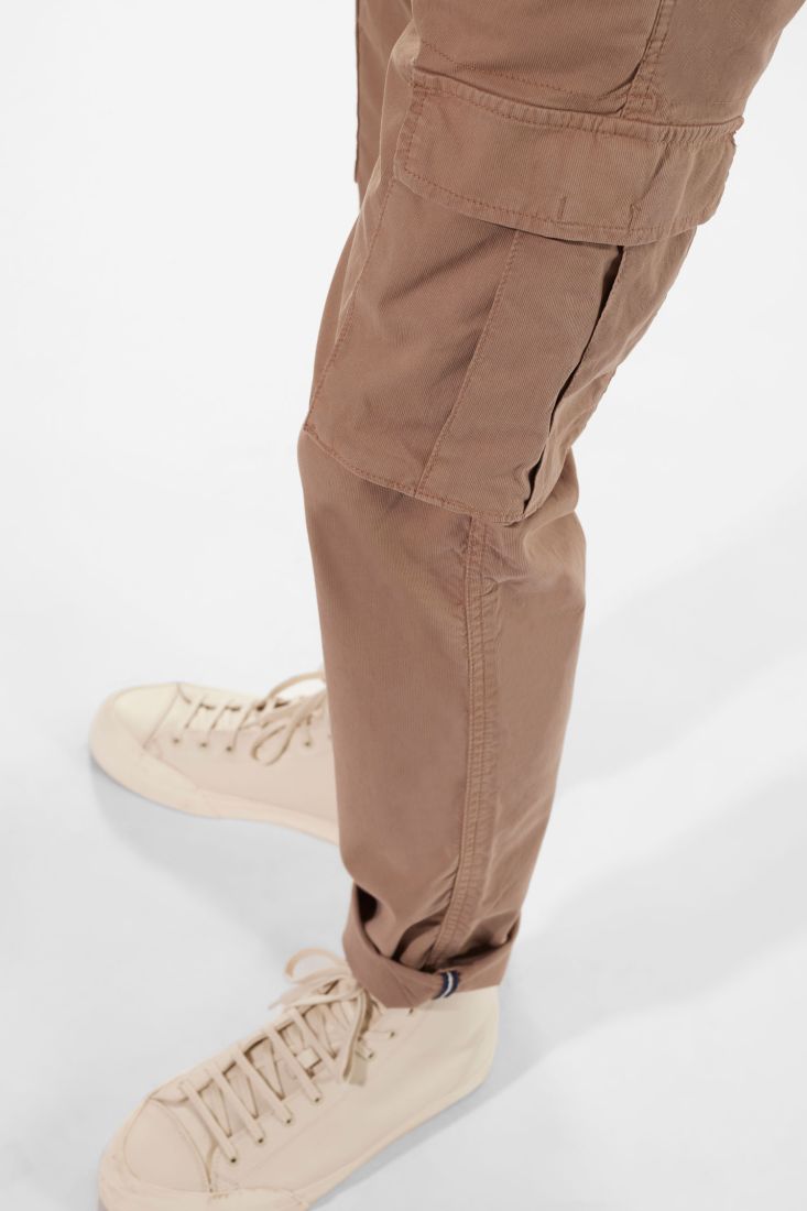 Pantaloni cargo monocolour con tasche verticali