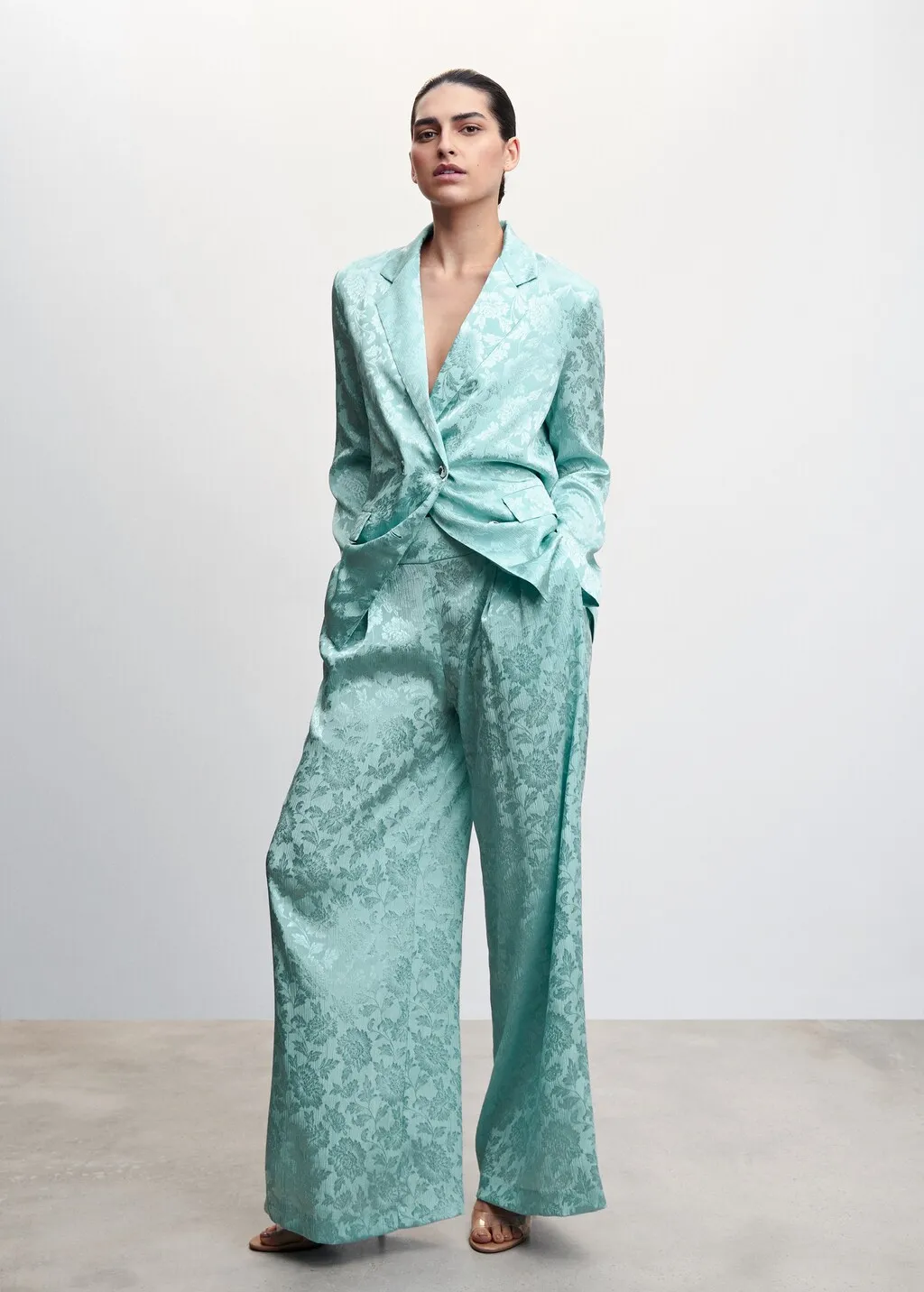 Pantaloni completo jacquard