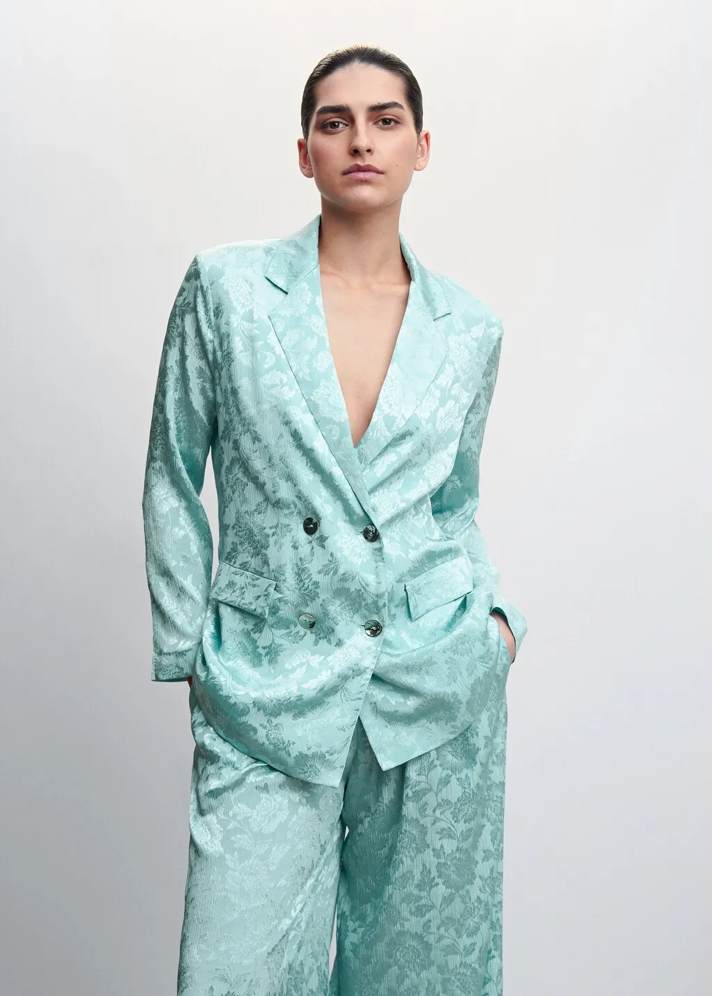 Pantaloni completo jacquard