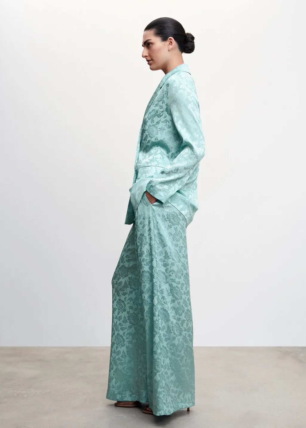 Pantaloni completo jacquard