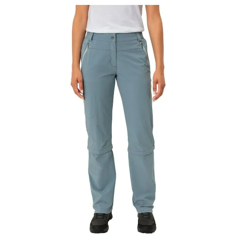 Pantaloni da trekking da donna Vaude Farley Stretch Capri T-Zip Pants III (blu nordico)