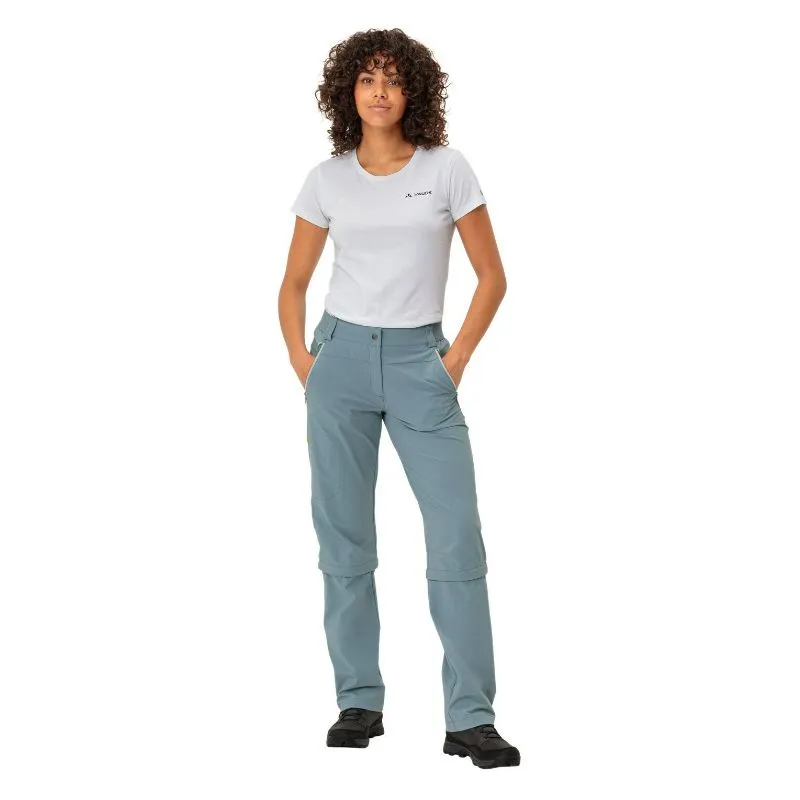 Pantaloni da trekking da donna Vaude Farley Stretch Capri T-Zip Pants III (blu nordico)