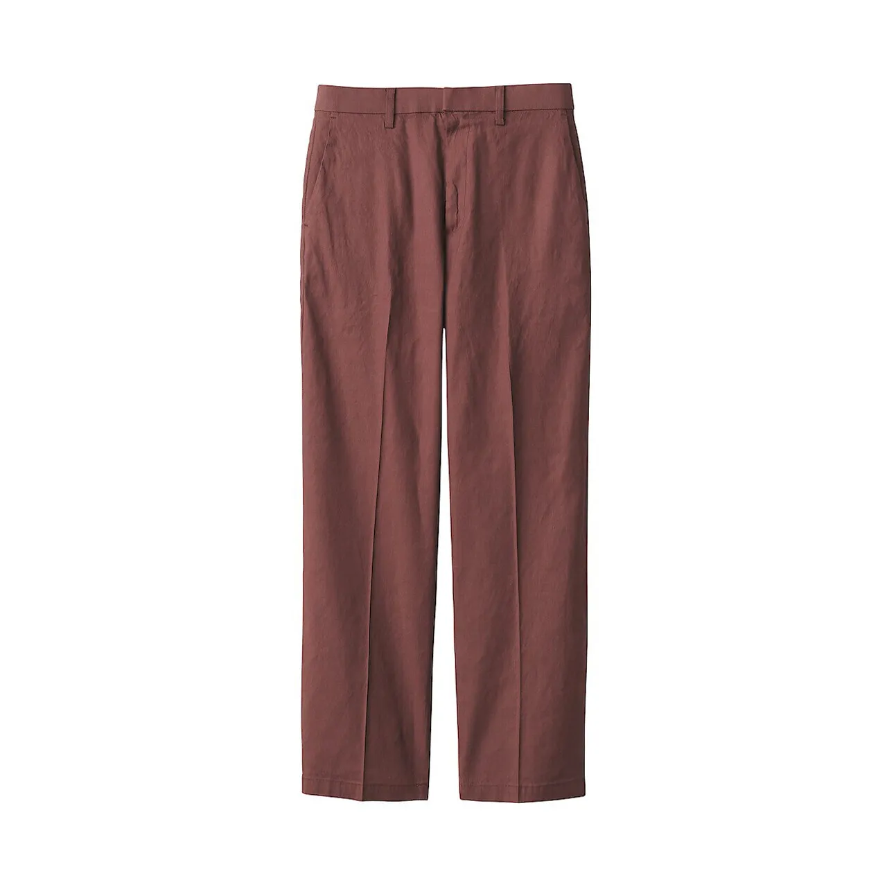 Pantaloni donna elasticizzati in misto canapa con pinces frontali