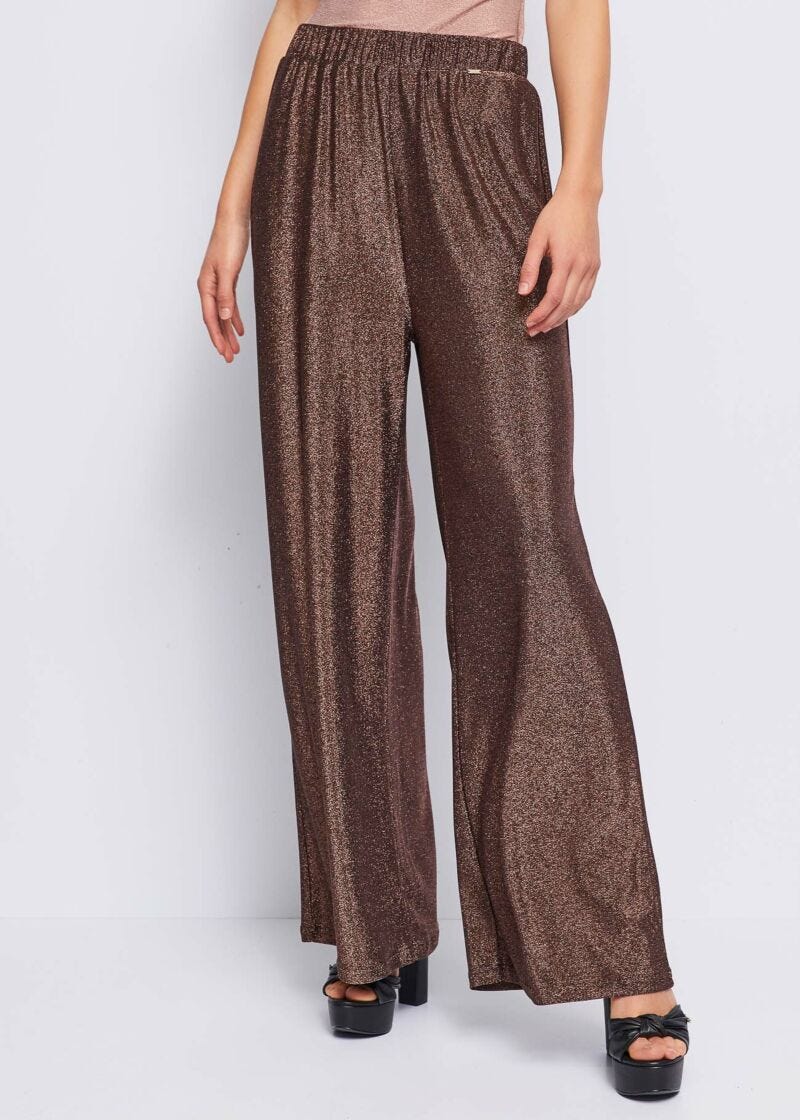 Pantaloni in jersey lurex