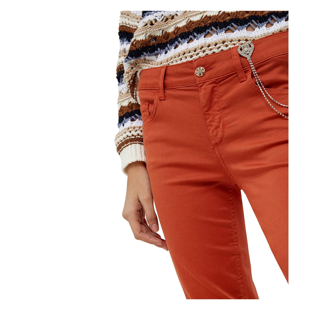 Pantaloni Liu-Jo Skinny Spilla Gioiello Arancione