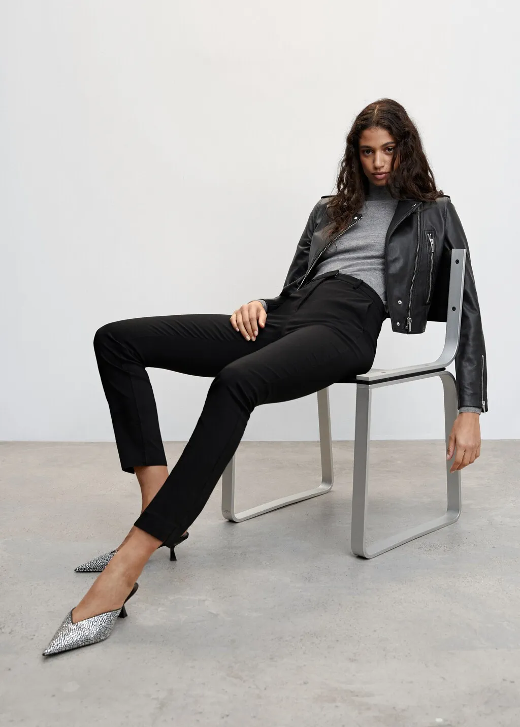 Pantaloni skinny crop
