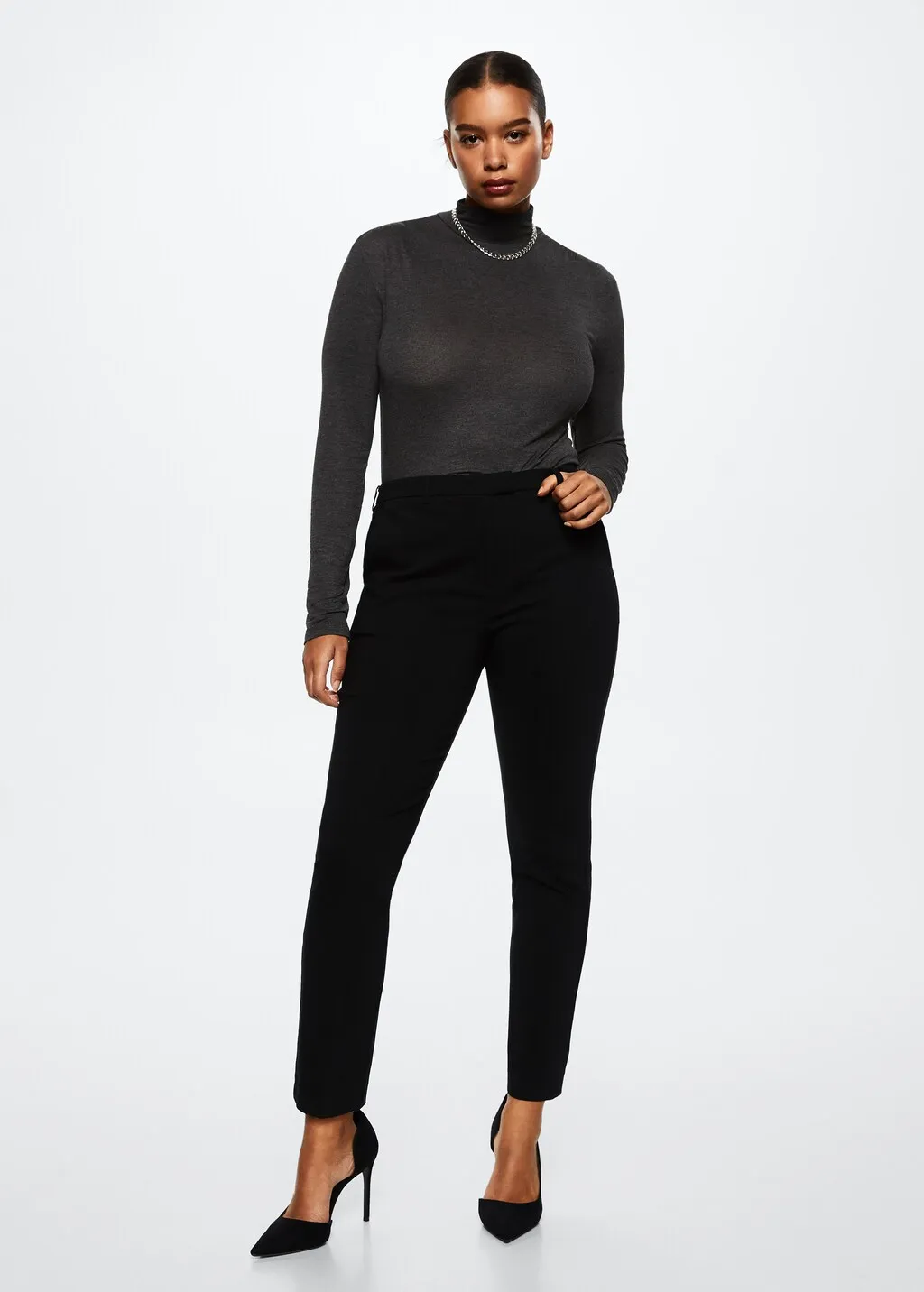 Pantaloni skinny crop