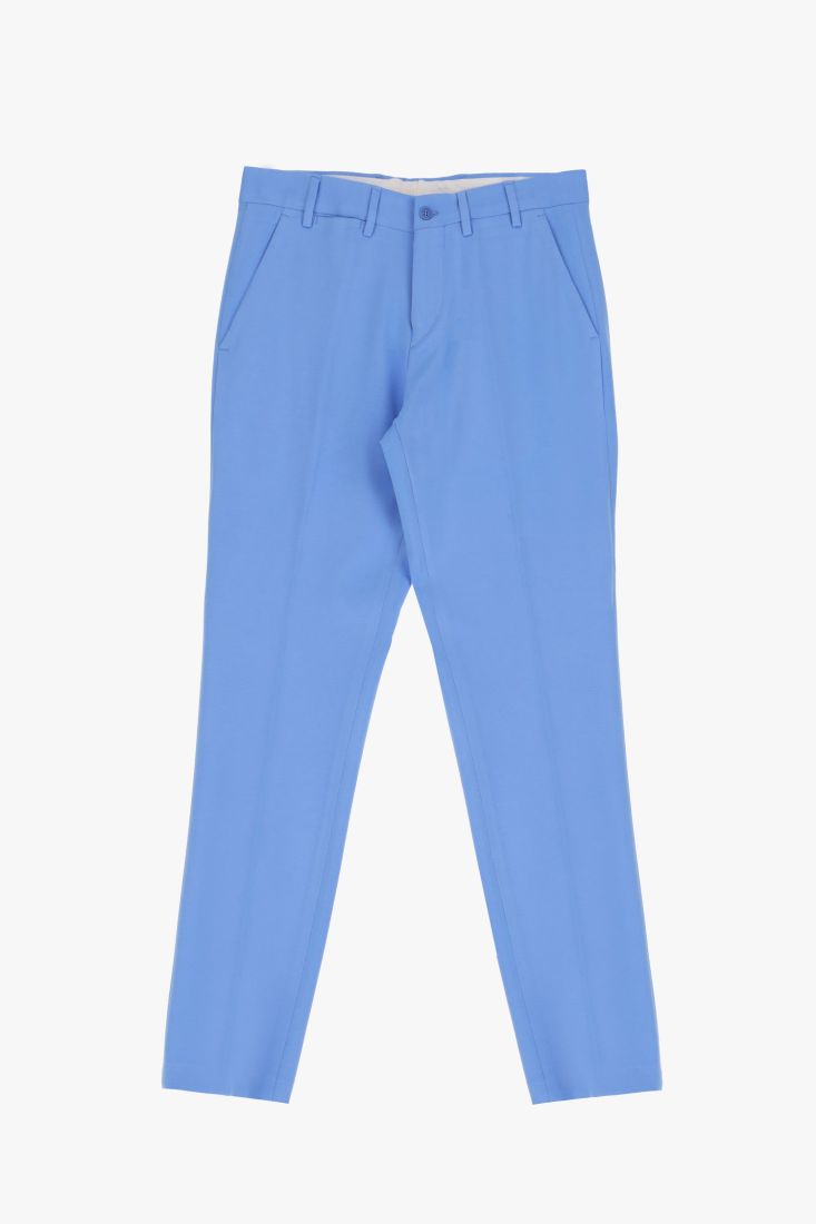 Pantaloni straight monocolour con piega stirata