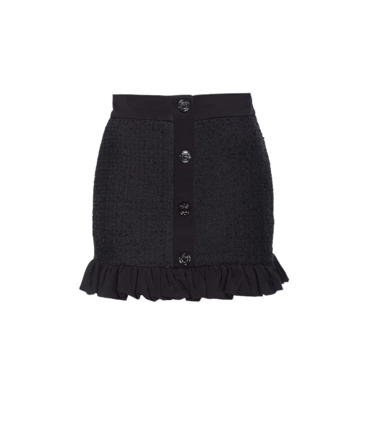 Pinko Donna Gonna Corta Tweed Con Neoprene Grem