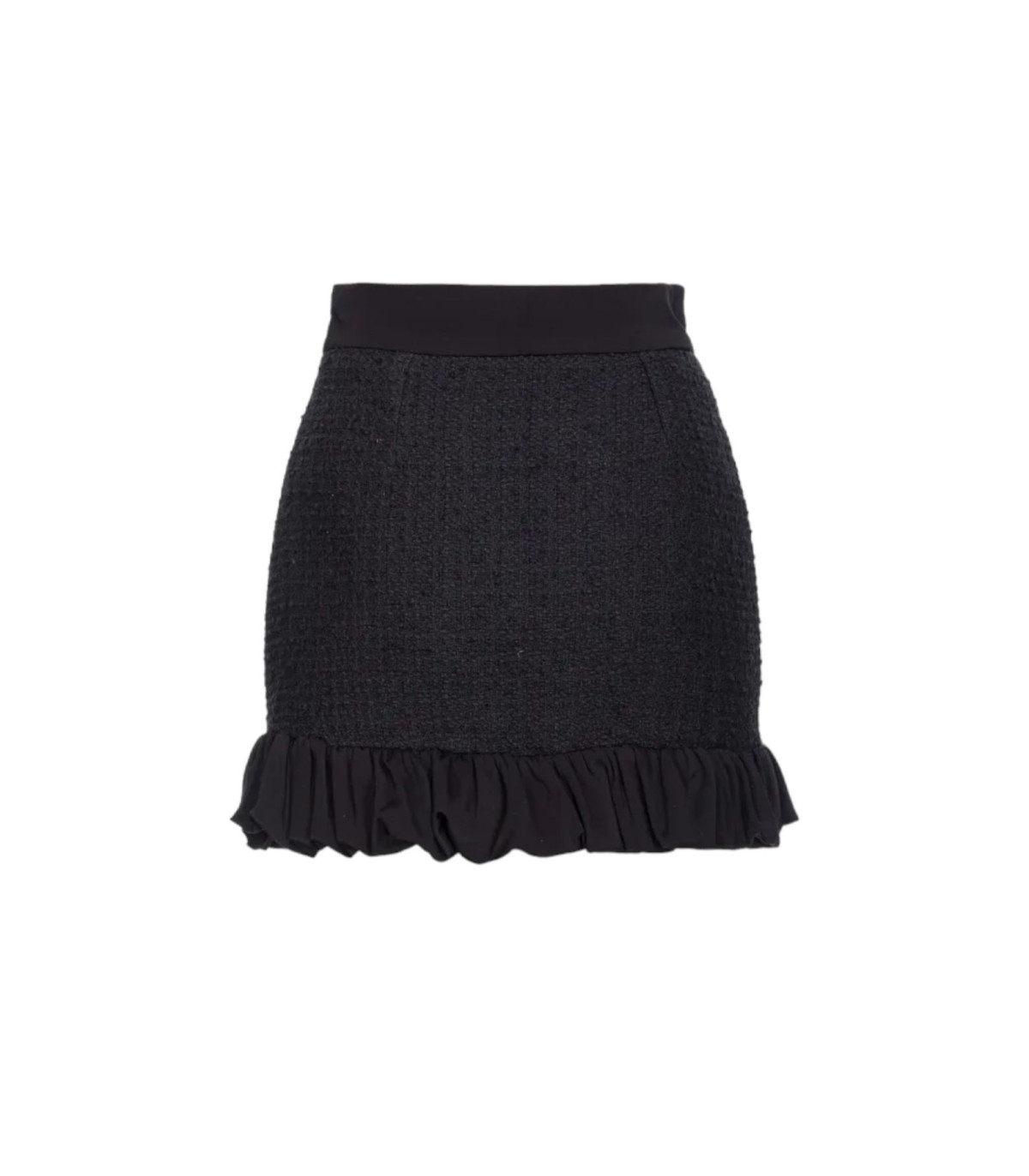 Pinko Donna Gonna Corta Tweed Con Neoprene Grem
