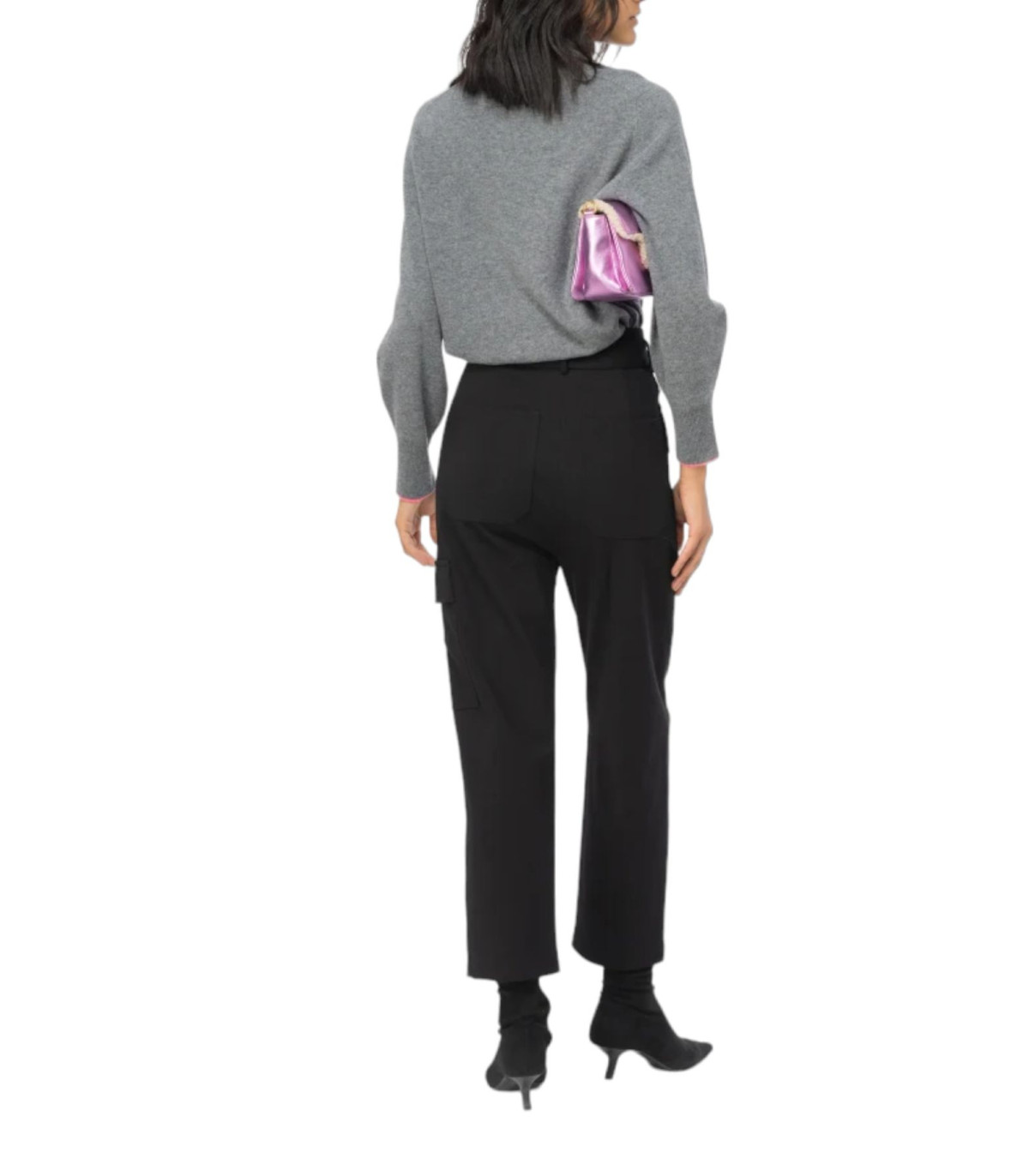 Pinko Donna Pantaloni  Punto Stoffa Perlita