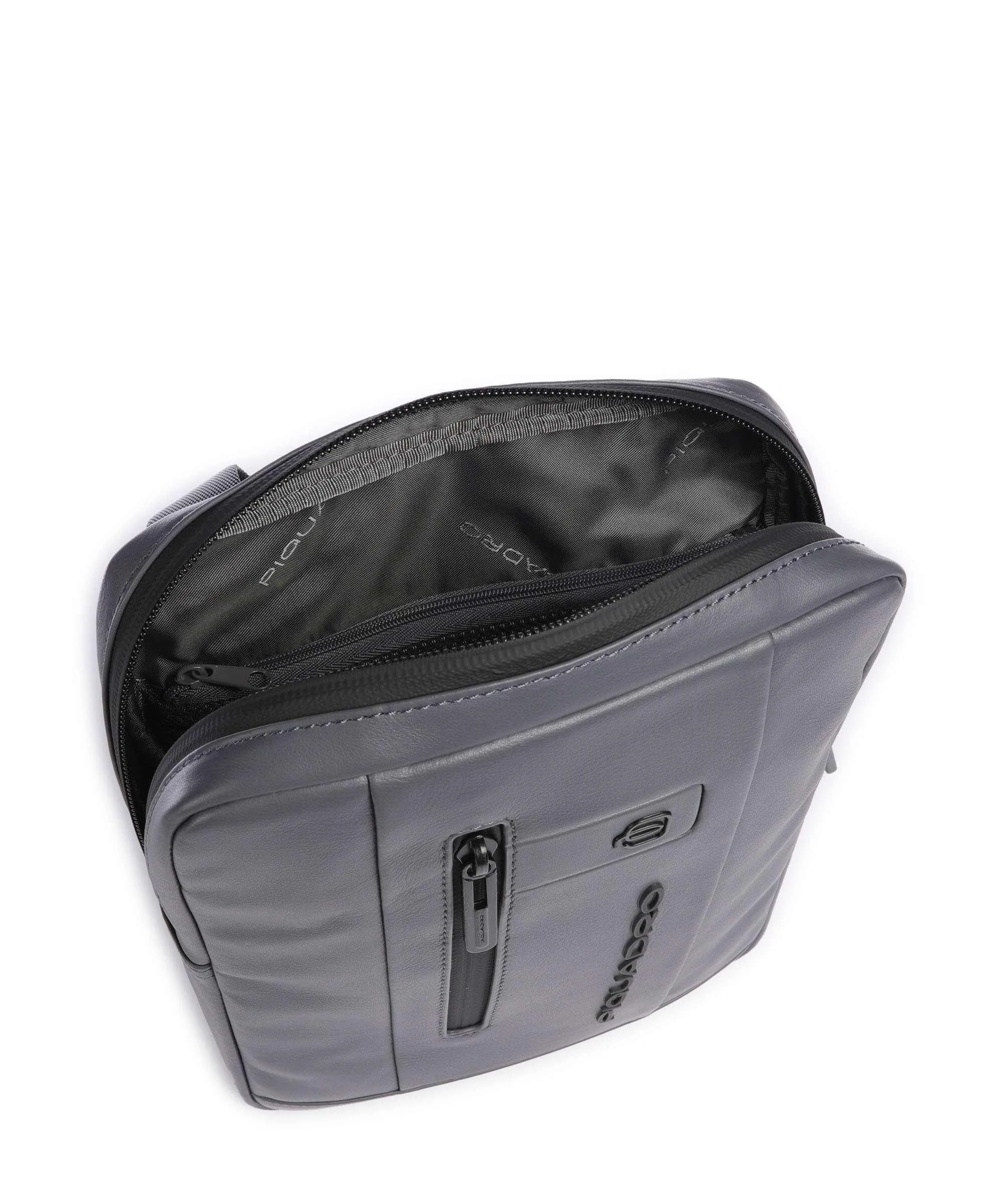  Piquadro Urban Borsa a tracolla pelle di vacchetta finemente grana grigio  