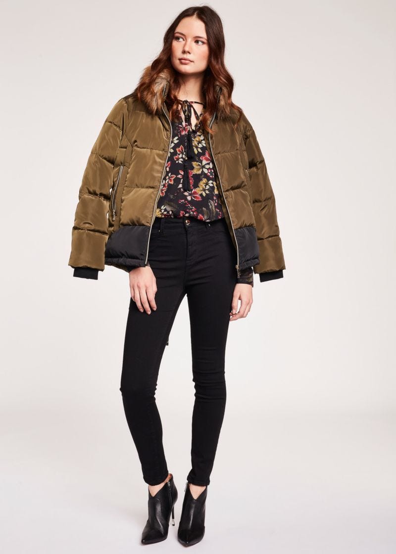Piumino con patch