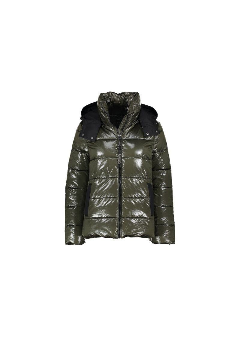 Piumino in nylon lucido