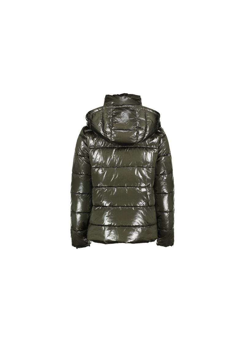 Piumino in nylon lucido