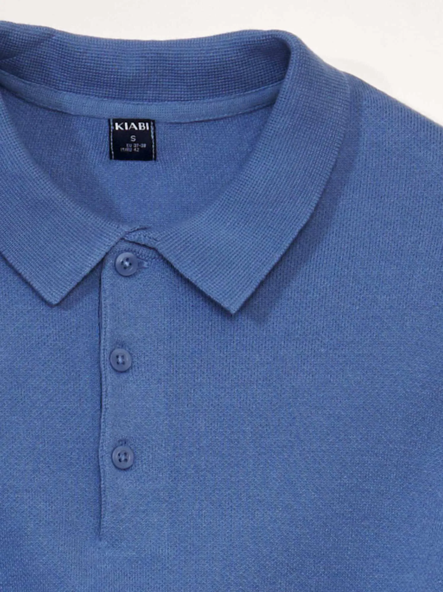 Polo in tessuto felpato - BLU