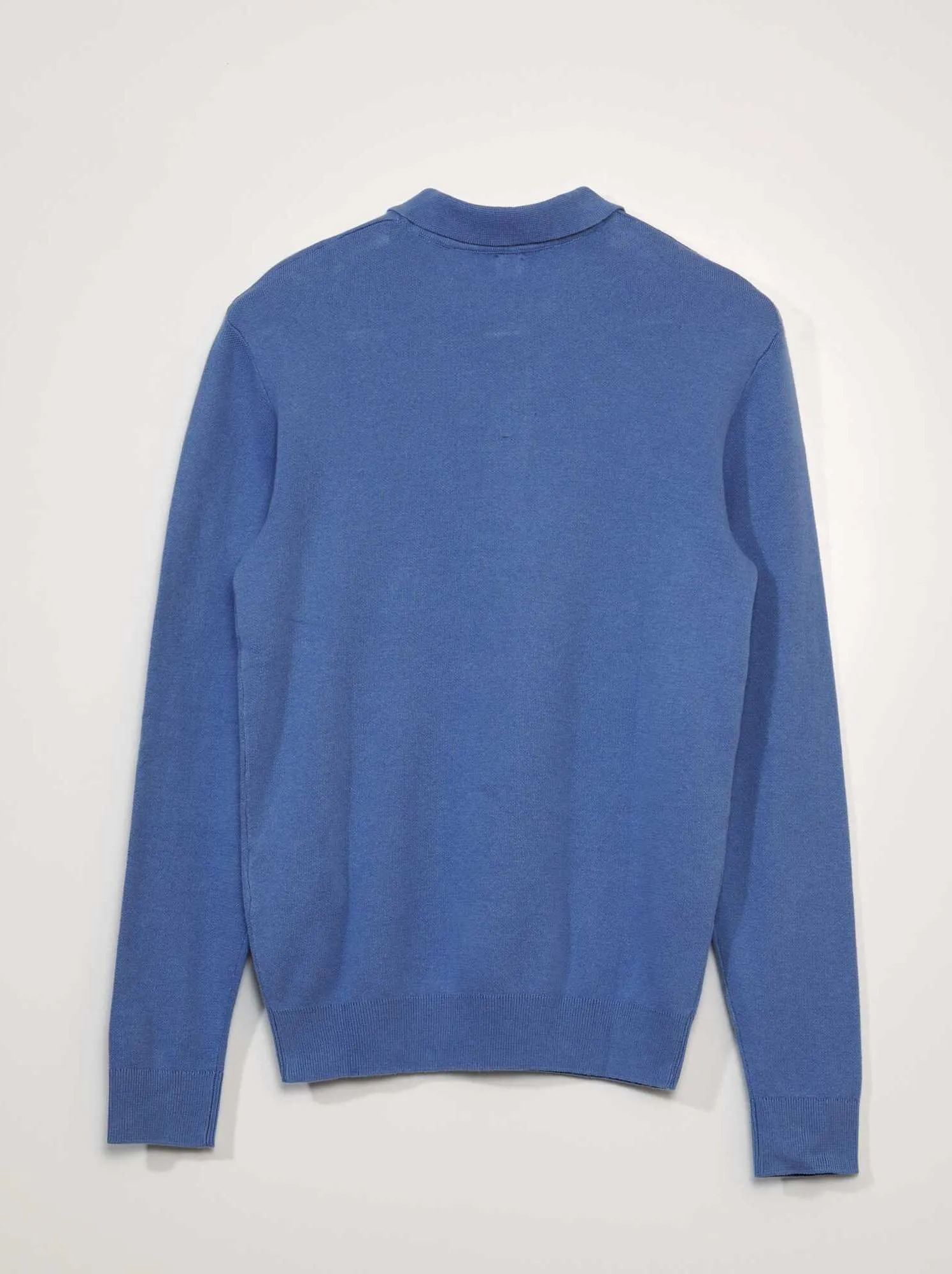 Polo in tessuto felpato - BLU